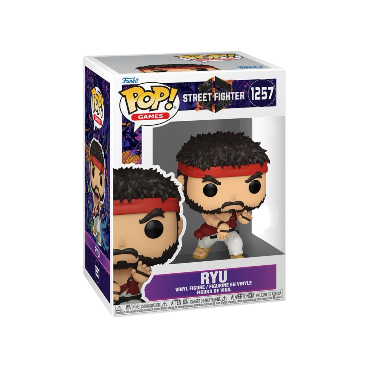 Funko Pop! vinyl figure of Ryu from Street Fighter in packaging on a white background