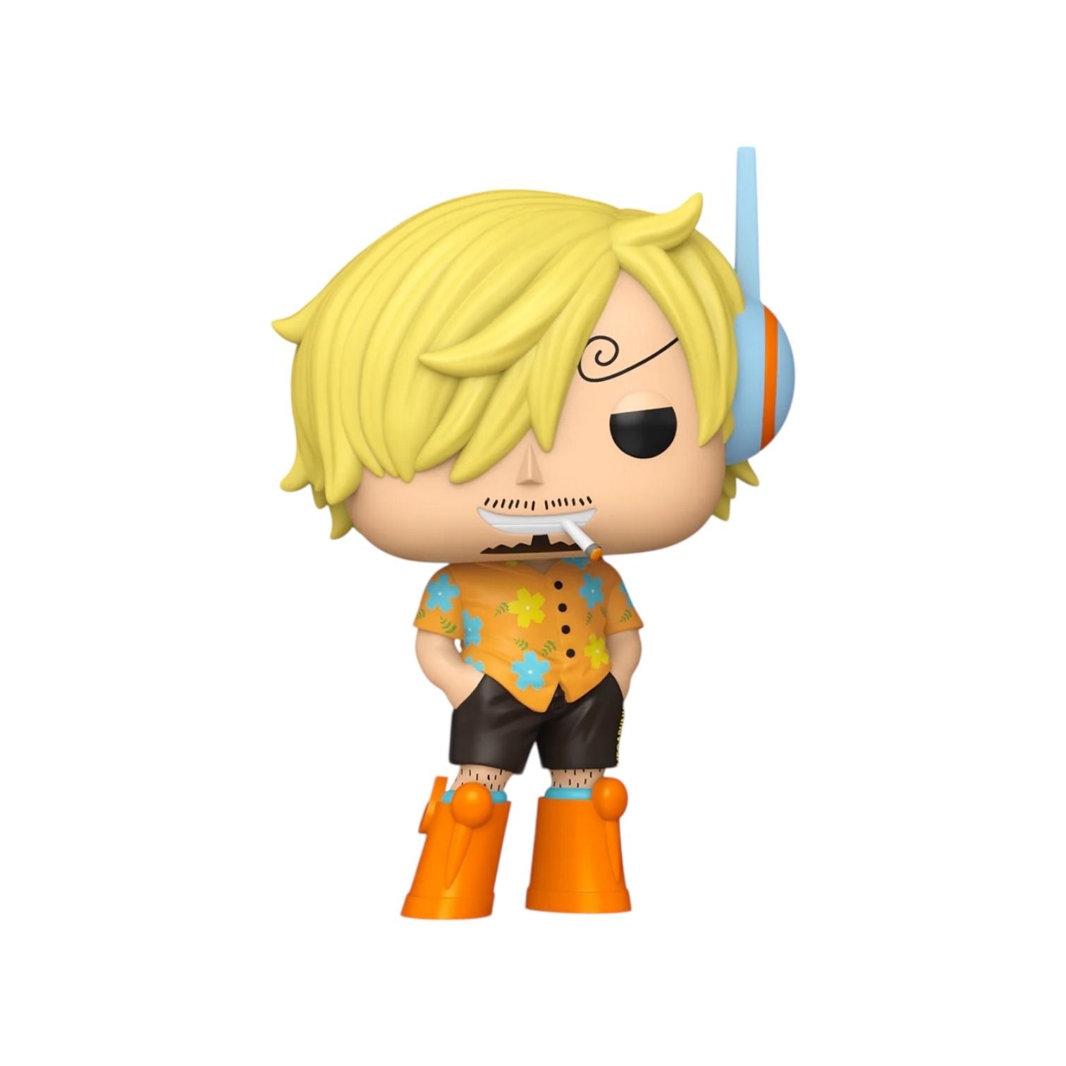 Funko Pop! vinyl figure with yellow hair and orange boots on a white background