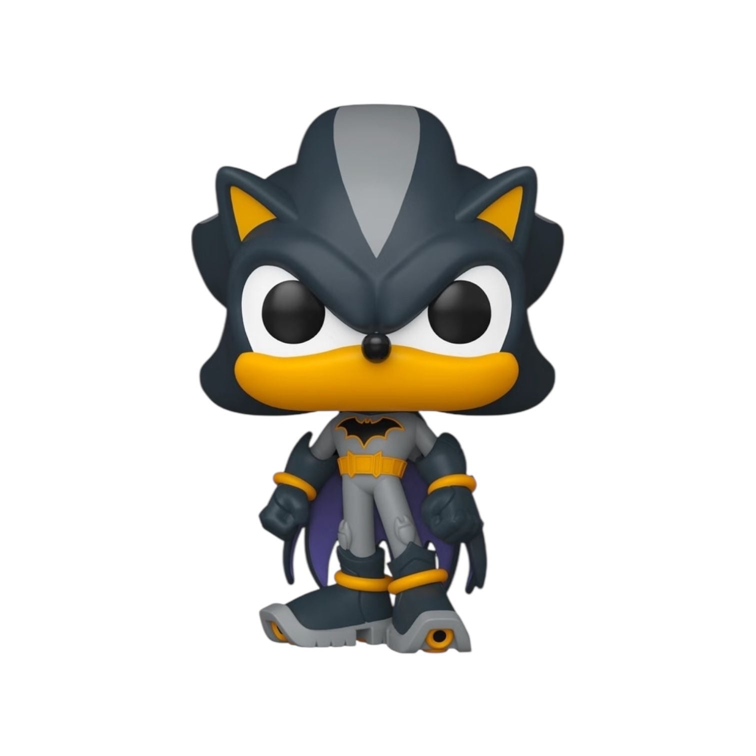 Funko Pop! vinyl figure of a character in a dark costume with yellow accents on a white background