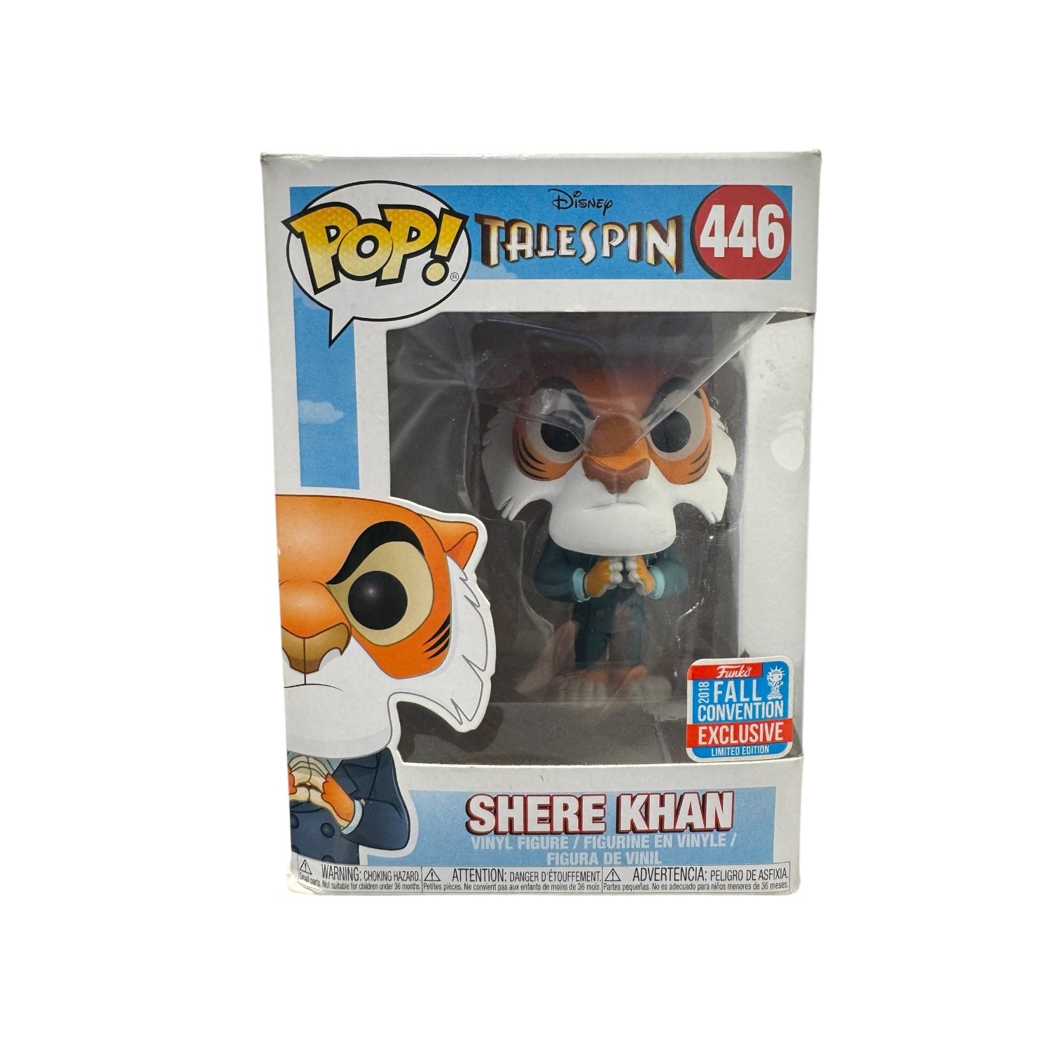 Shere Khan #446 Funko Pop! from Disney's Talespin, a 2018 NYCC Shared Exclusive collectible figure.