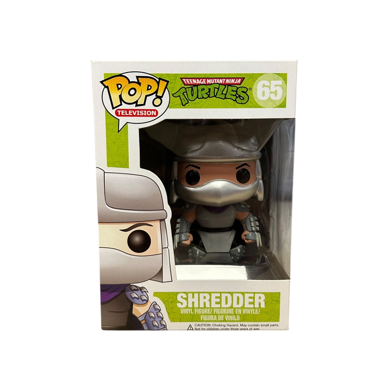 Funko Pop! Teenage Mutant Ninja Turtles Shredder figure packaging on a white background