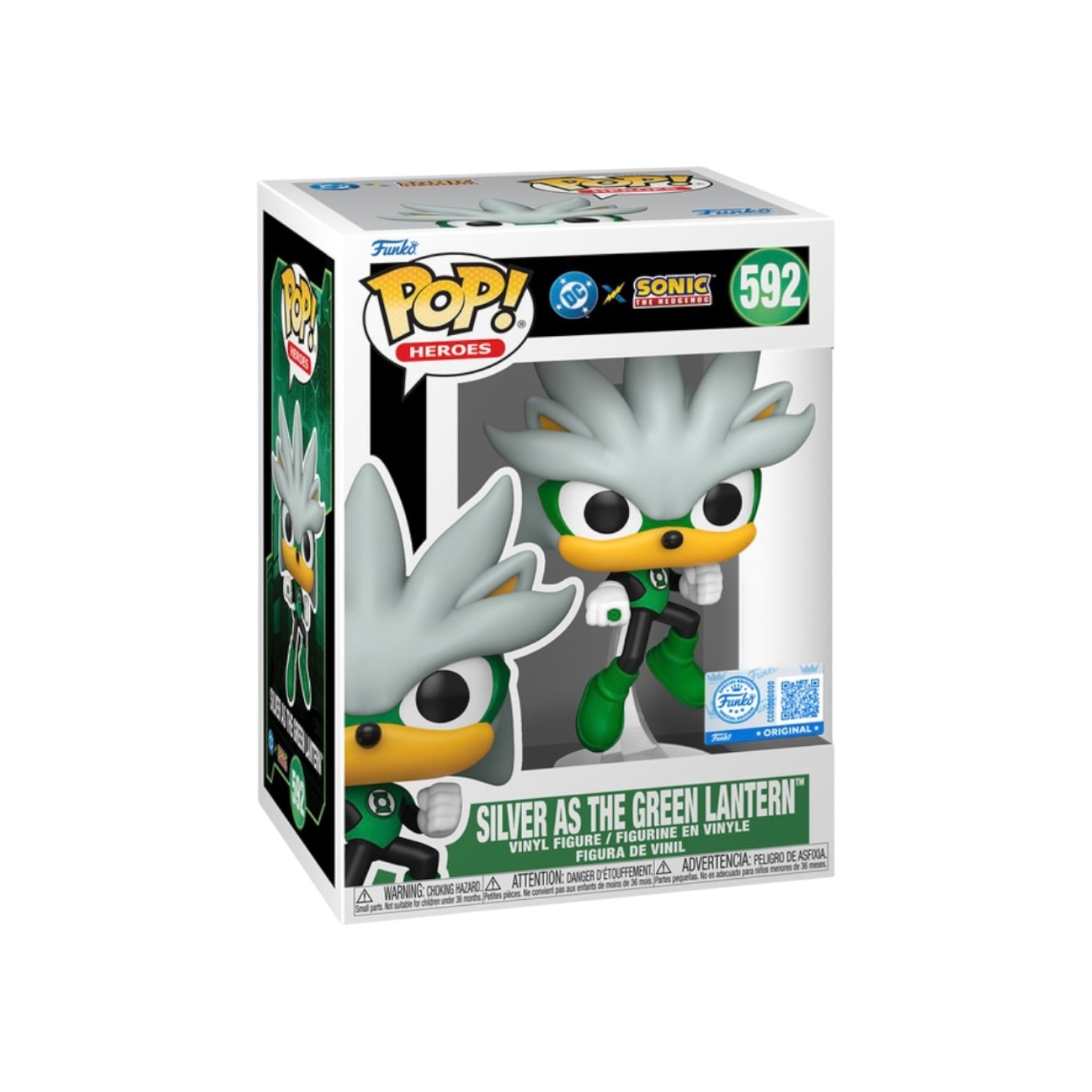 Silver as Green Lantern #592 Funko Pop! - DC X Sonic the Hedgehog - Funko Exclusive Box