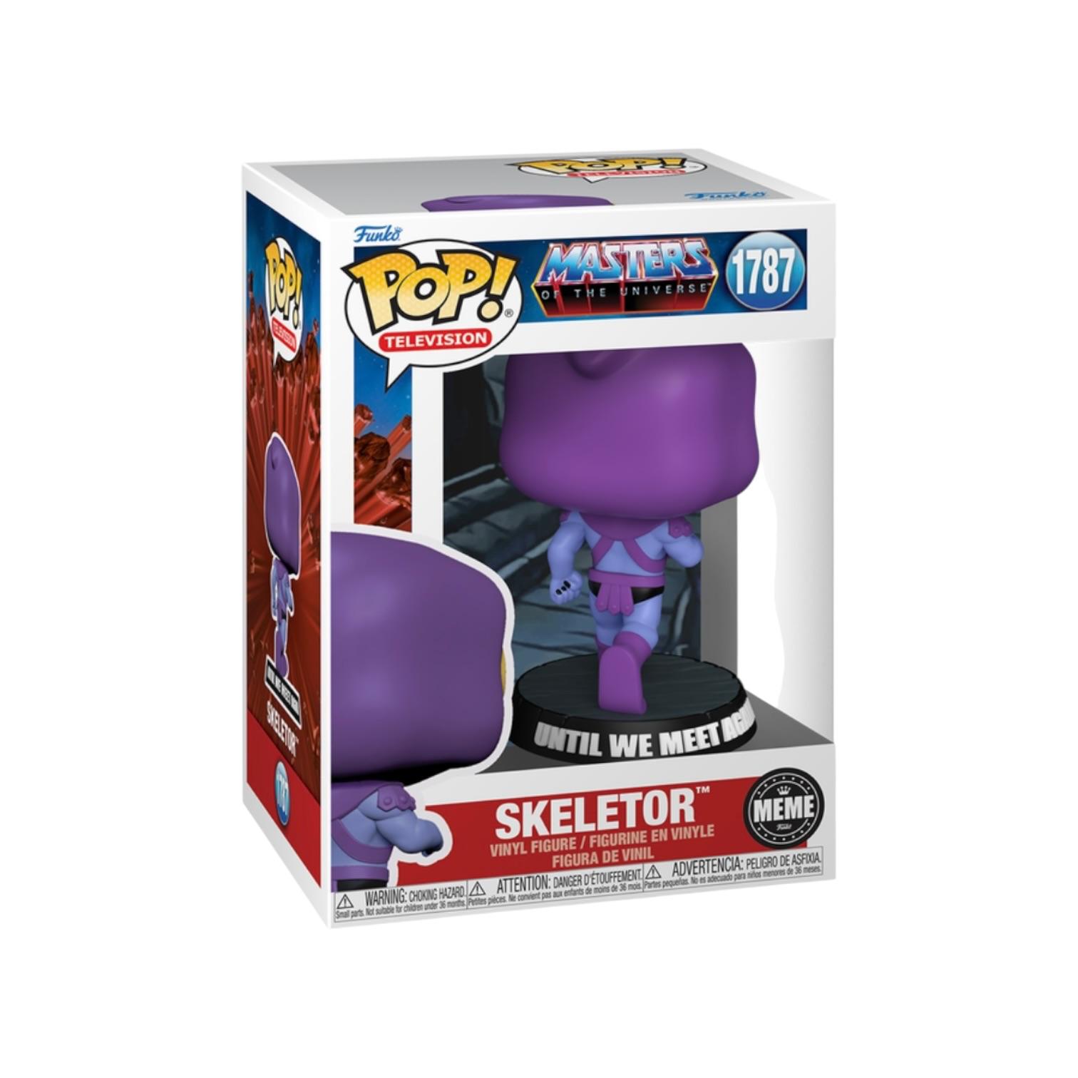 Funko Pop! Skeletor figure in packaging with Masters of the Universe branding