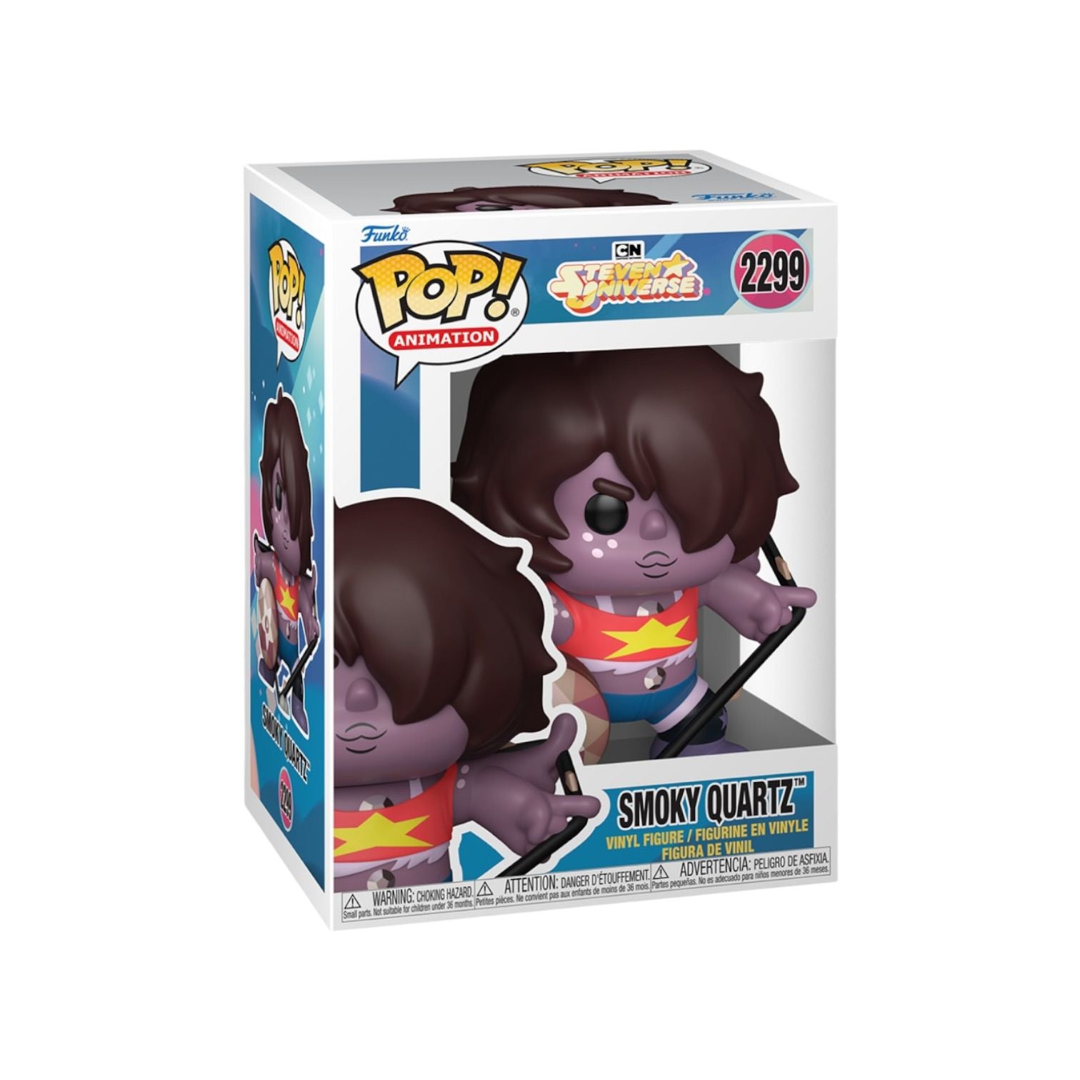 Funko Pop! Animation figure packaging with Smoky Quartz character on a white background