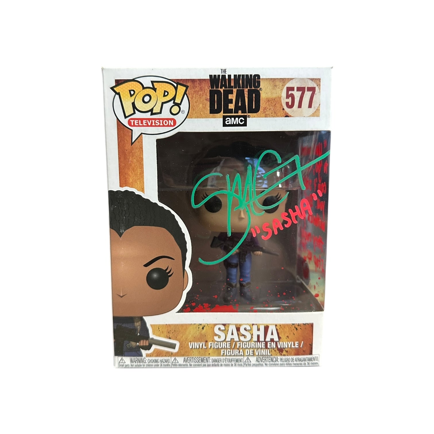 Sonequa Martin-Green Signed Sasha #577 Funko Pop! - The Walking Dead Front