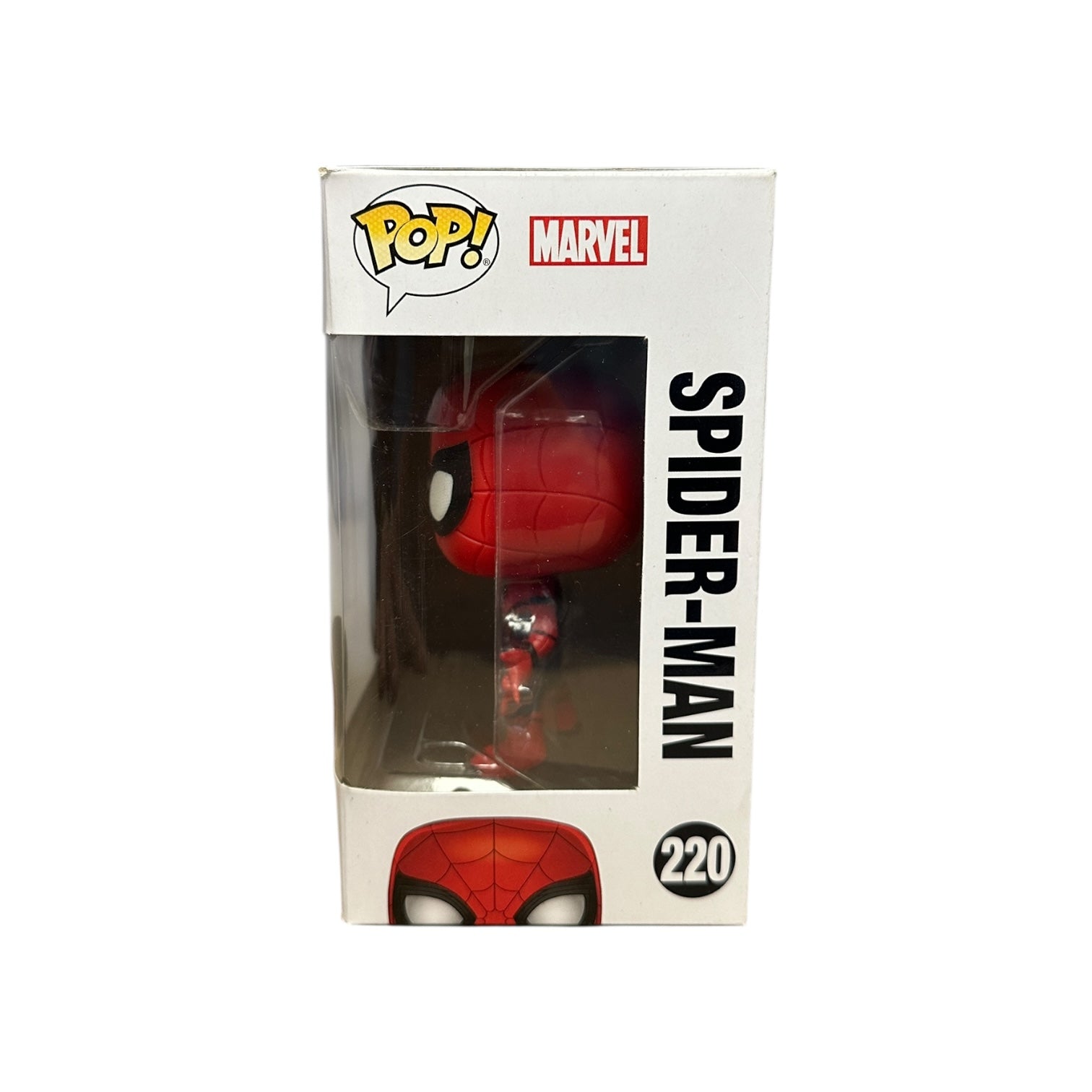 Funko Pop! Marvel Spider-Man figure packaging on a white background