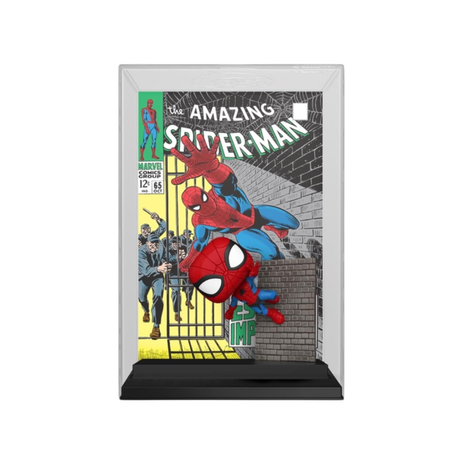 Framed comic book cover featuring 'The Amazing Spider-Man' with Spider-Man in a dynamic pose.