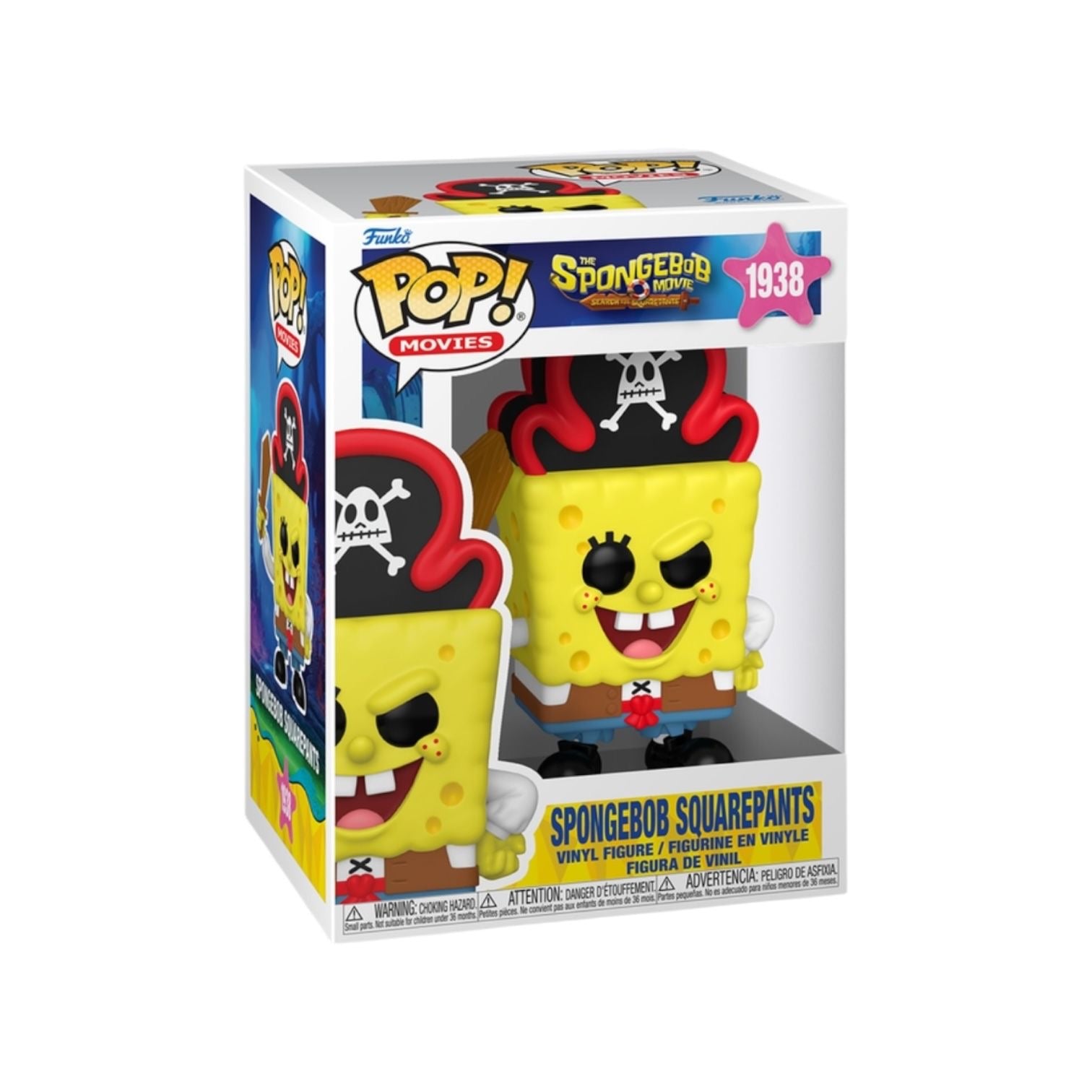 Funko Pop! Movies SpongeBob SquarePants figure in pirate costume packaging