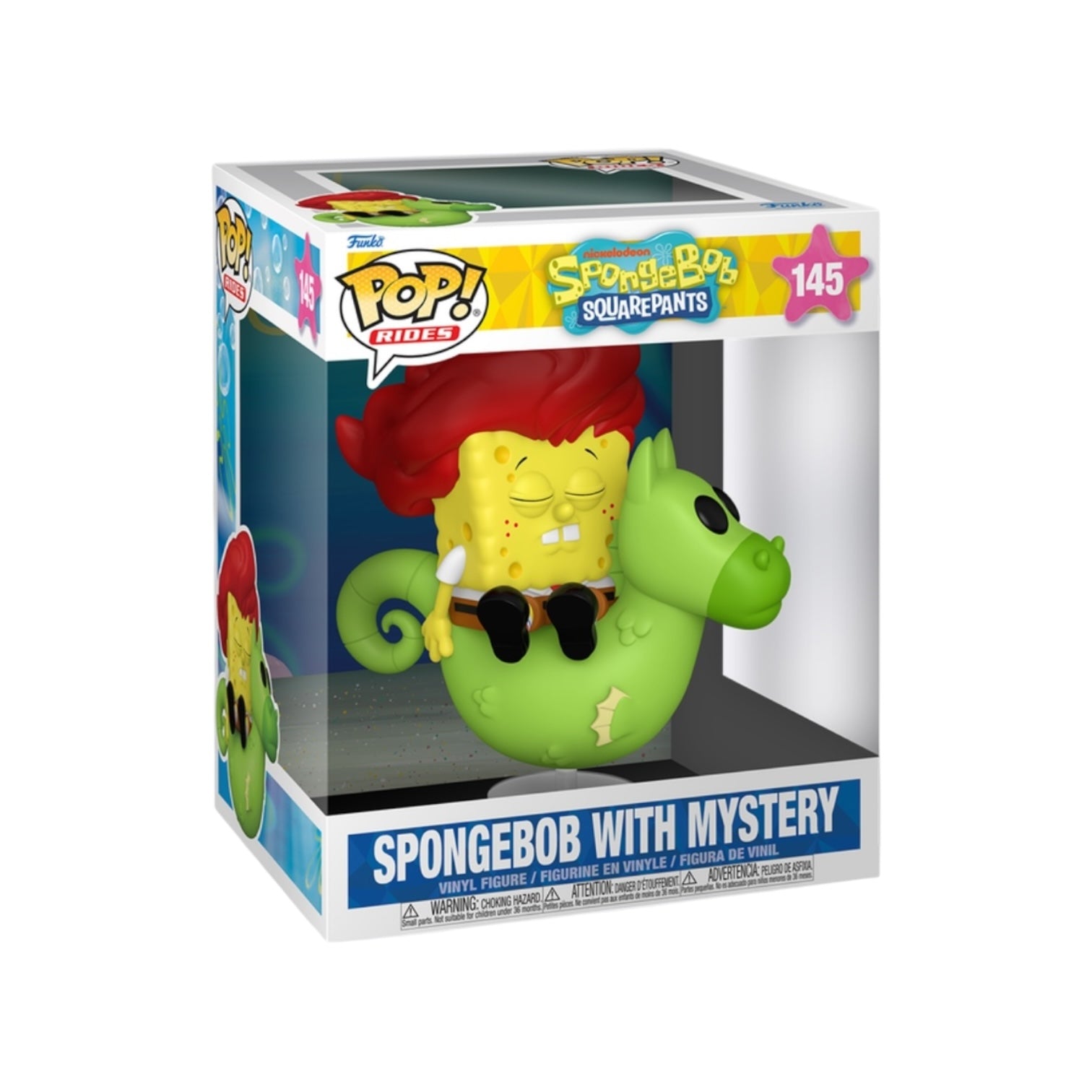 Funko Pop! vinyl figure of SpongeBob SquarePants with a mystery element in packaging