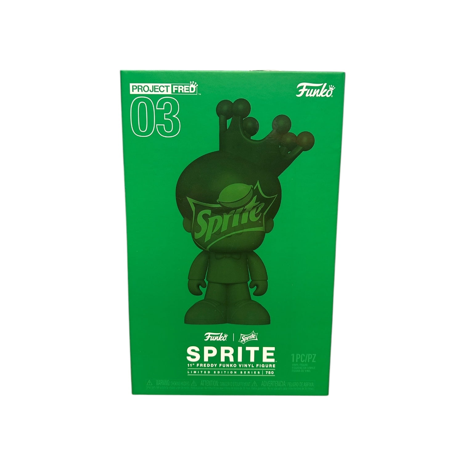 Green packaging of a Funko Pop! vinyl figure with 'Sprite' branding on a white background