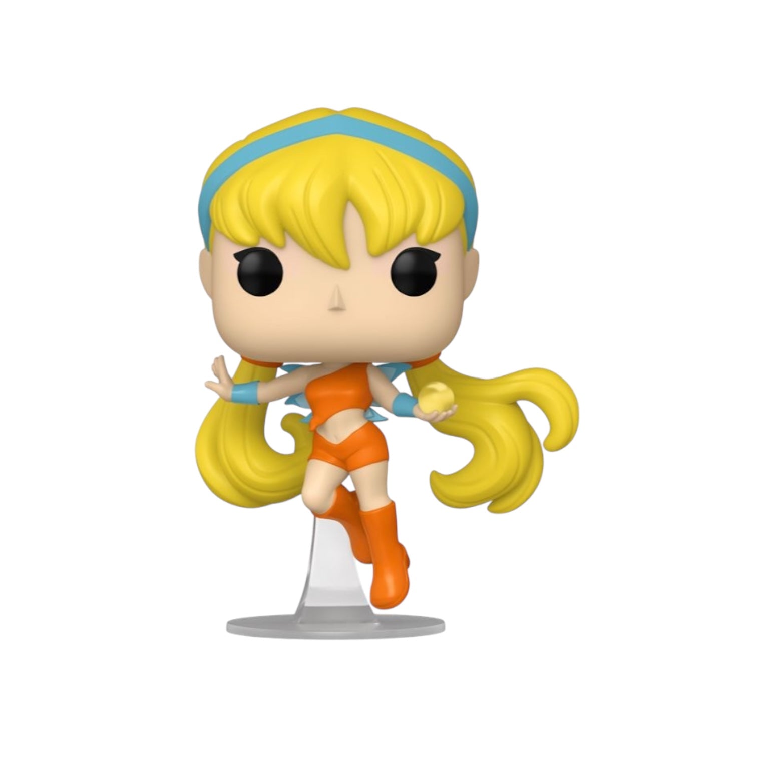 Stella #1909 Funko Pop - Winx Club , wearing her orange out fit with blue headband 