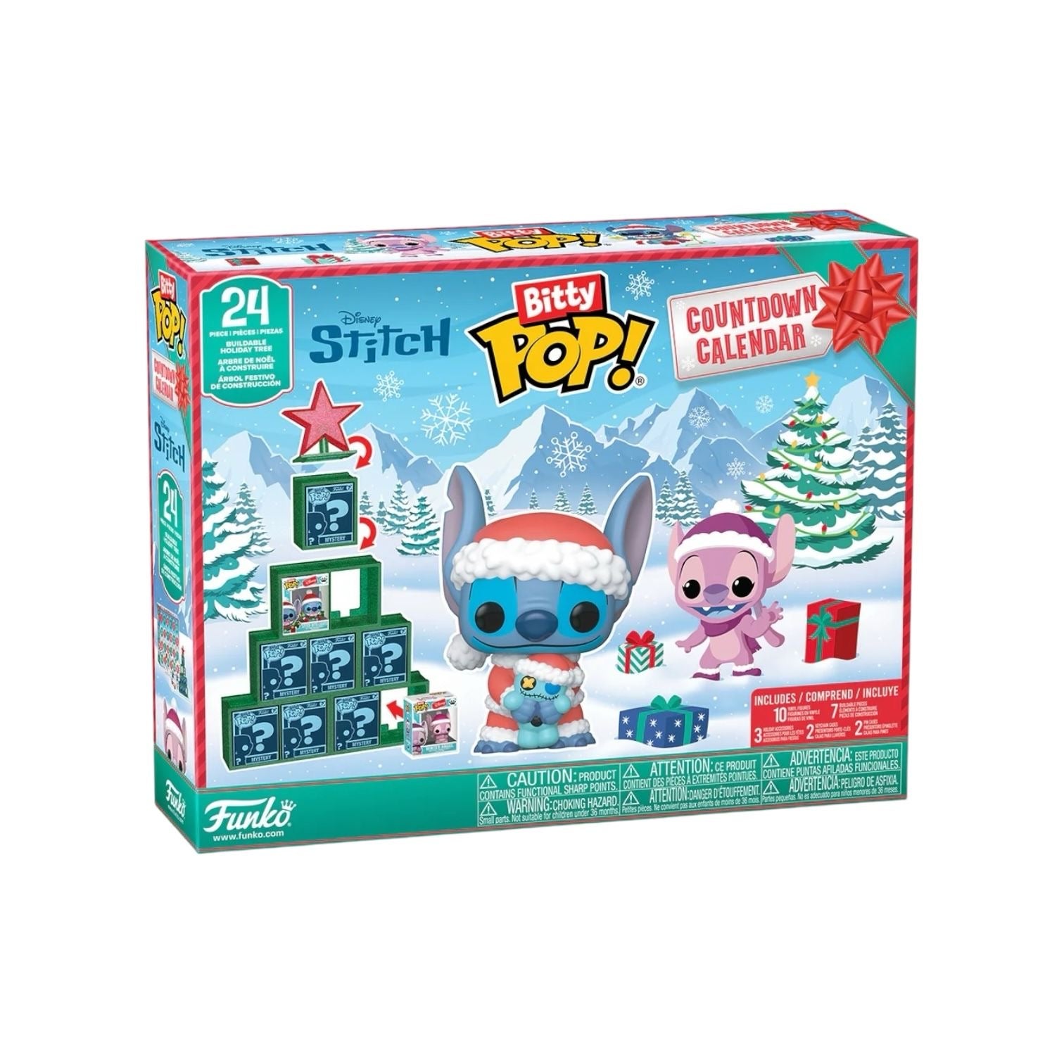 Funko Stitch Bitty Pop Advent Calendar with 24 mini figures for a festive countdown to the holidays.