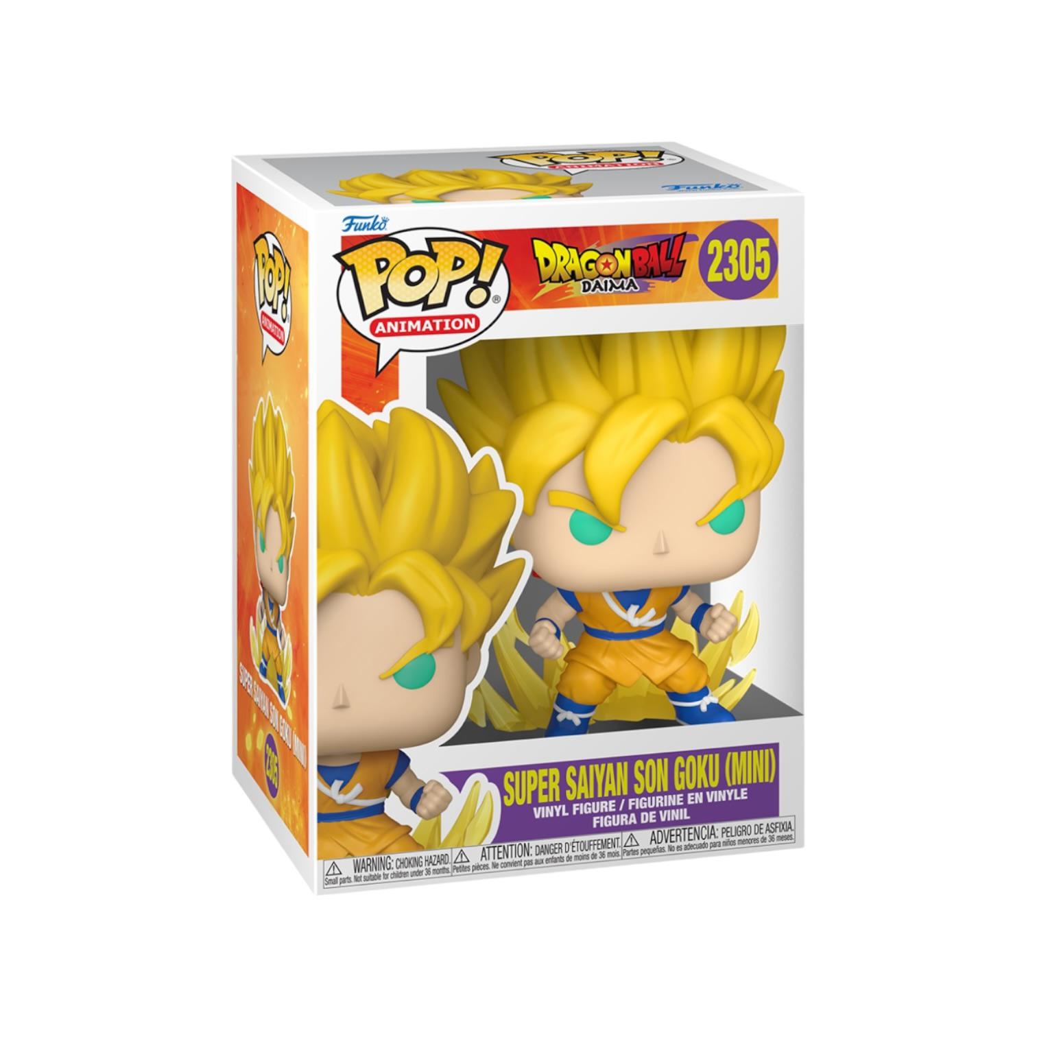 Funko Pop! Animation packaging featuring Super Saiyan Son Goku from Dragon Ball Z on a white background.