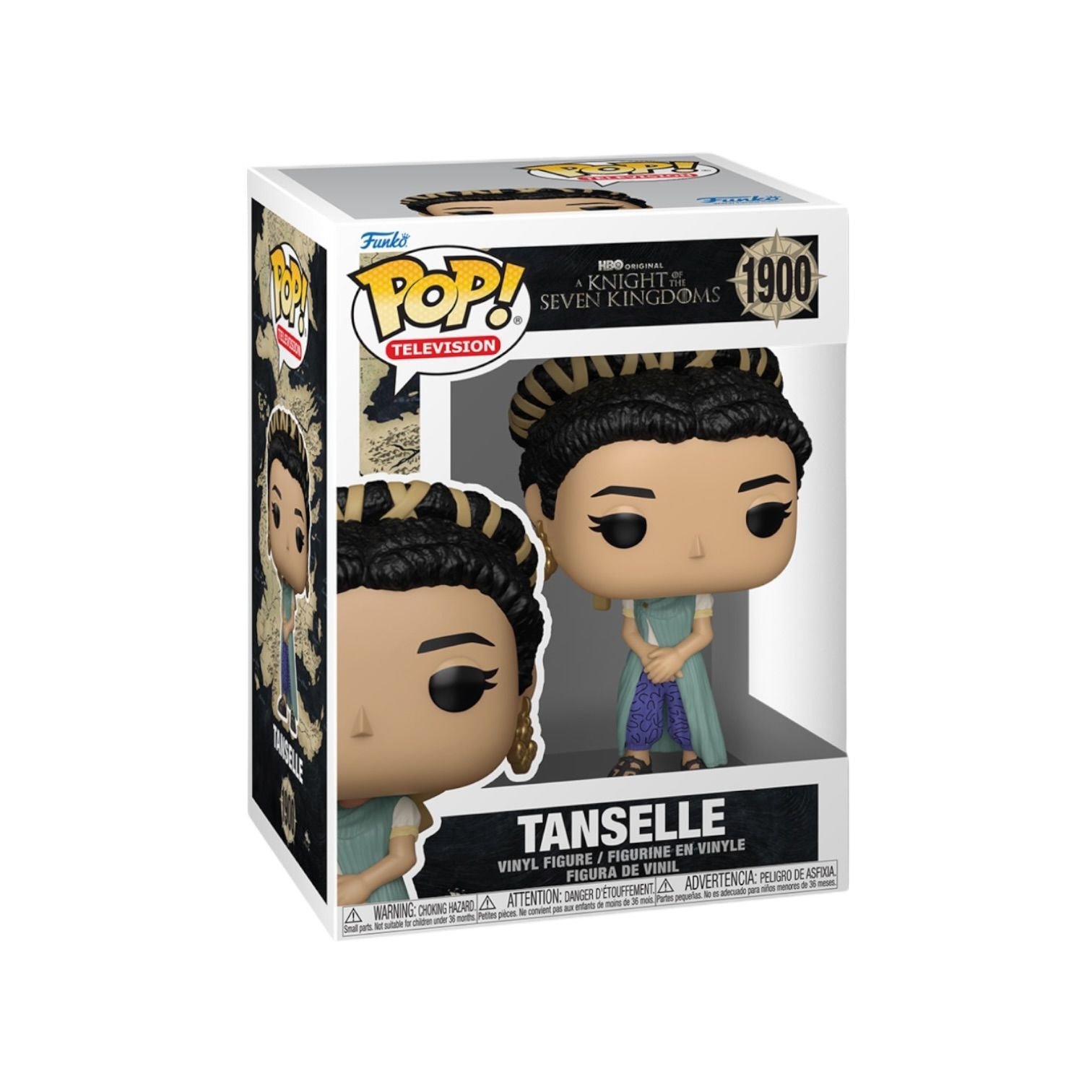 Funko Pop! vinyl figure packaging with 'Tanselle' on a white background