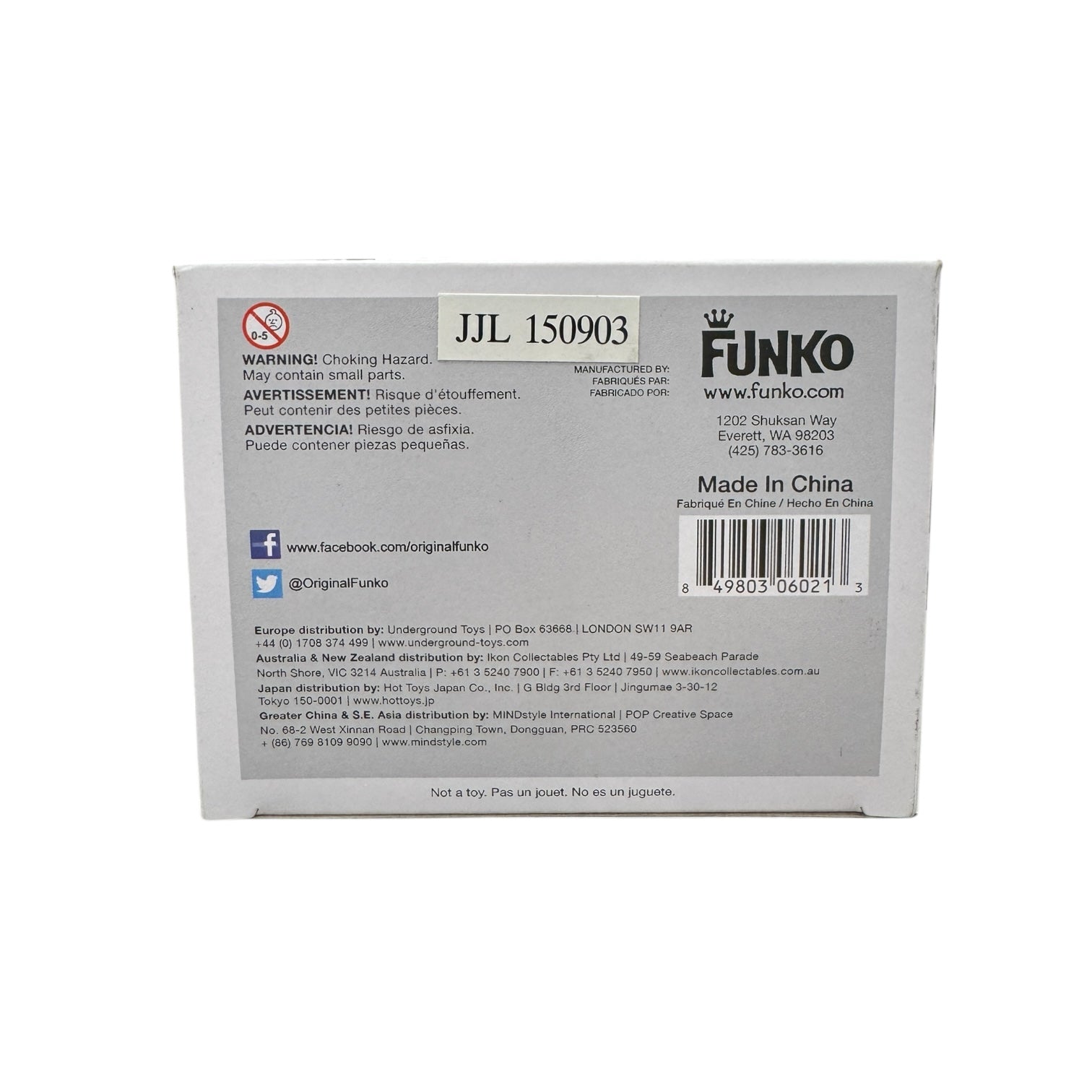 The Phantom (Blue) Funko Pop! Creases and corner damage to the box.