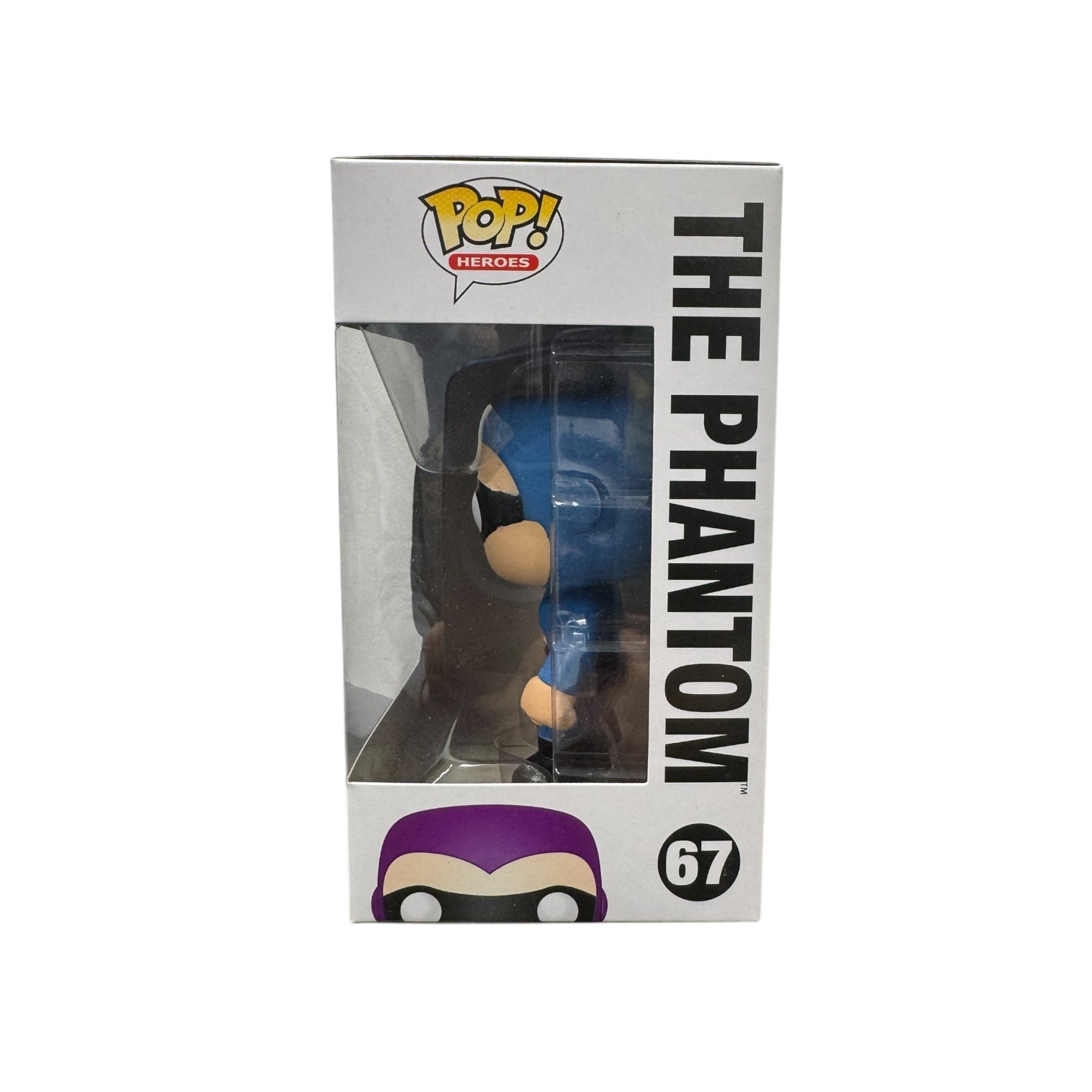 The Phantom (Blue) Funko Pop! Creases and corner damage to the box.