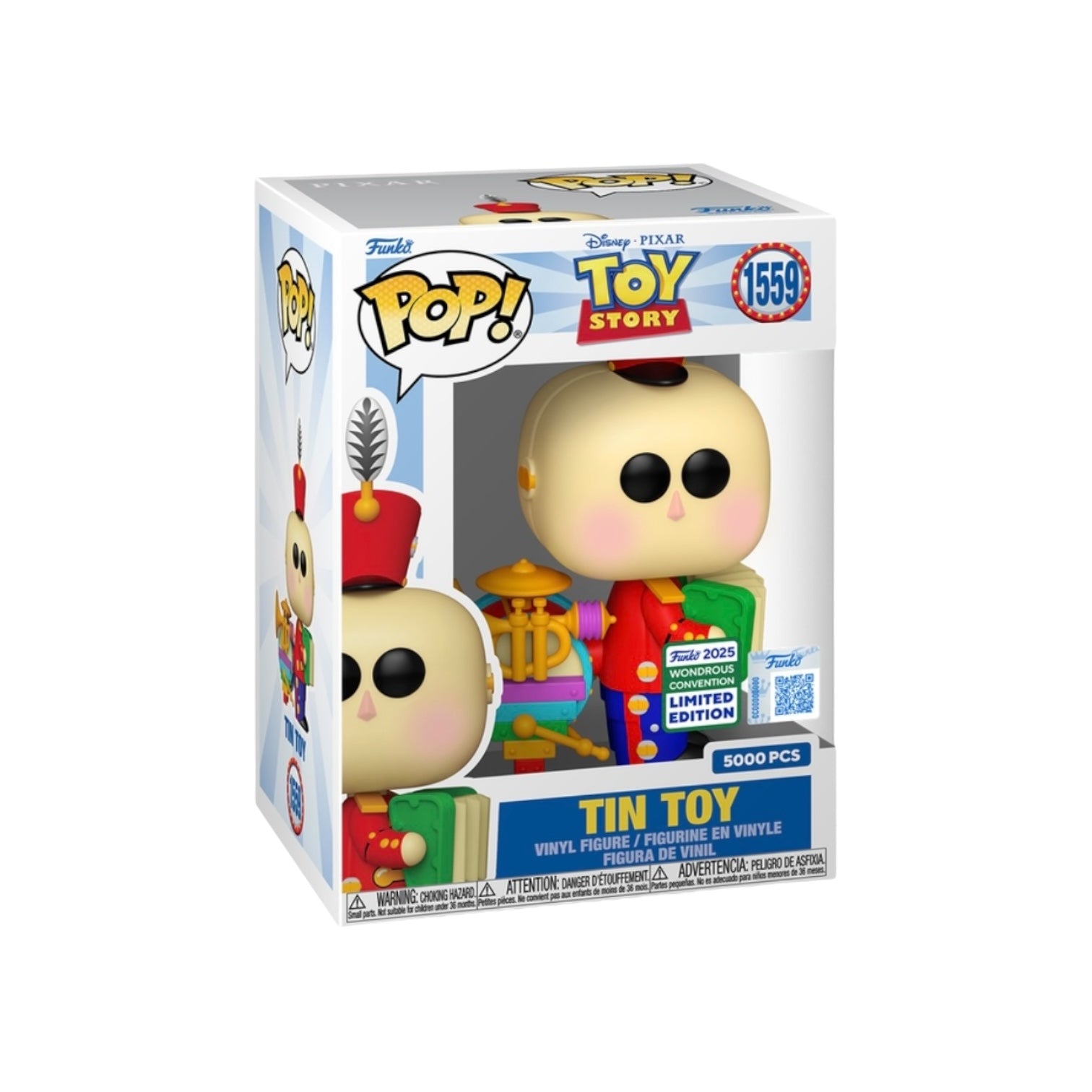 Funko Pop! Tin Toy #1559 from Toy Story, WonderCon 2025 Exclusive, limited to 5000 pieces.