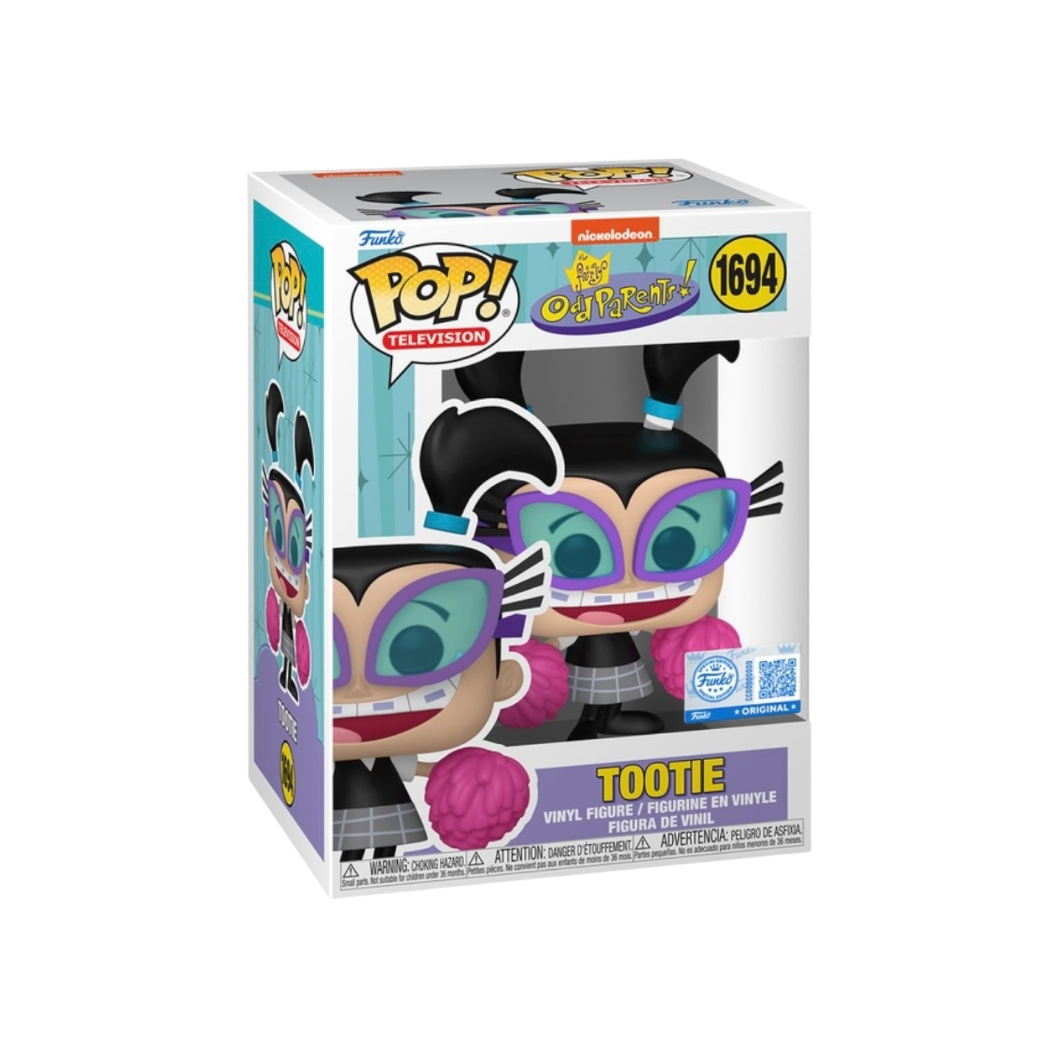 Funko Pop! vinyl figure packaging with Tootie character on a white background
