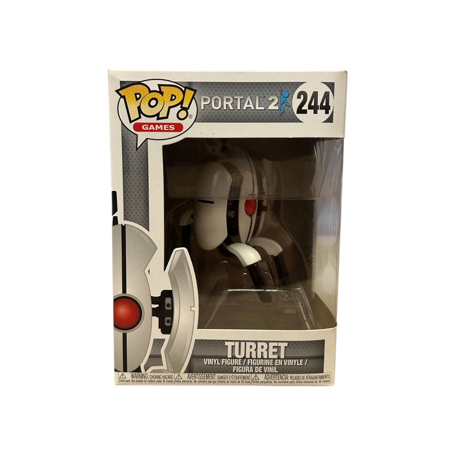 Funko Pop! vinyl figure packaging for Portal 2 Turret on a white background