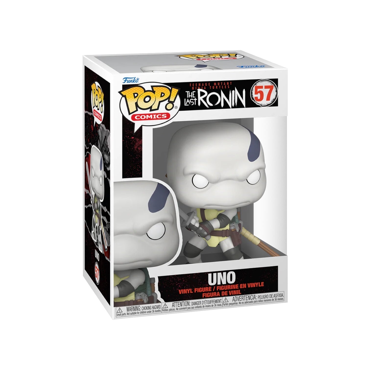 Funko Pop! vinyl figure packaging with 'The Ronin' and 'Uno' branding on a white background