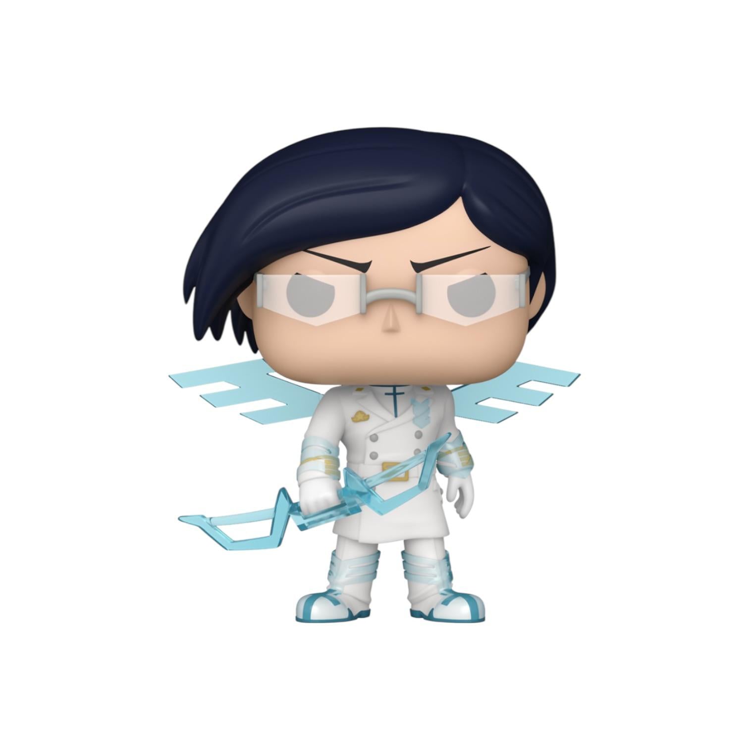 Funko Pop! vinyl figure with dark hair and white outfit on a white background