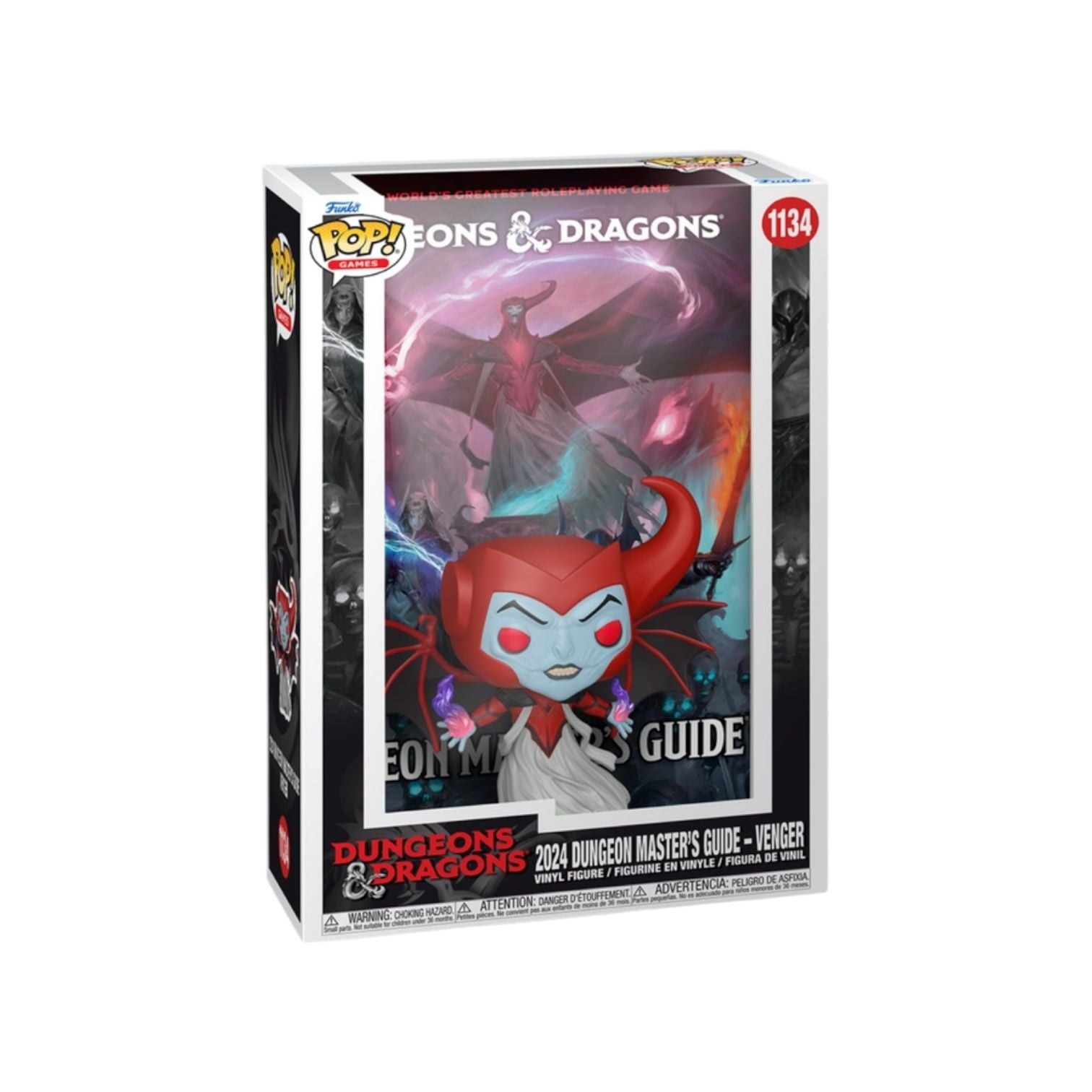 Pop! Vinyl figure packaging with character illustration and 'Dungeons & Dragons' branding.
