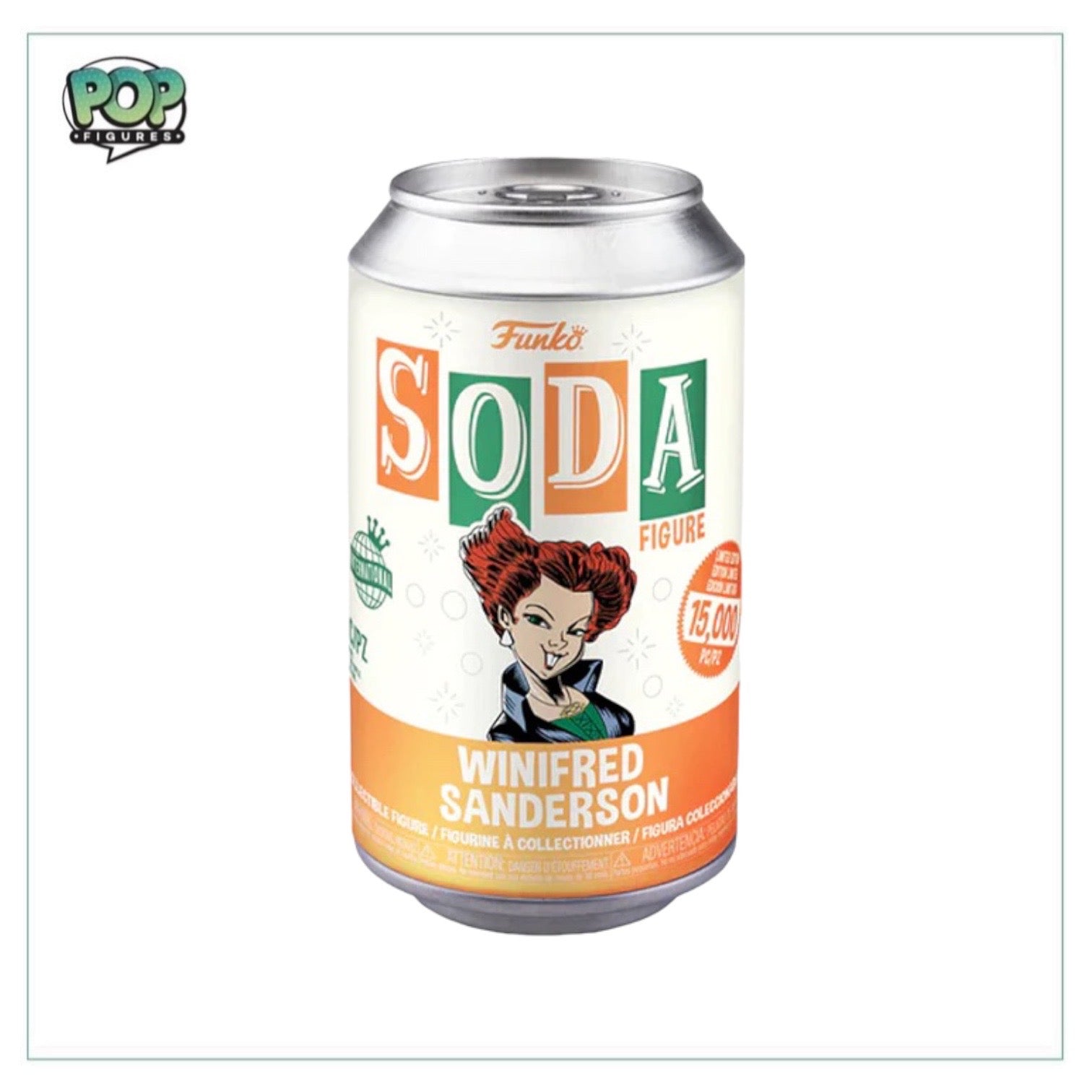 Winifred Sanderson Funko Soda Vinyl Figure from Hocus Pocus, limited edition of 15,000, with a chance of a rare chase variant.