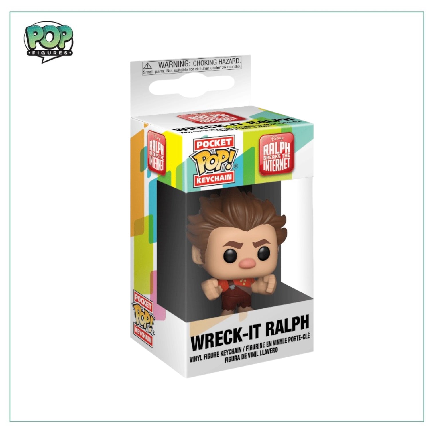 Wreck-It Ralph Pocket Pop keychain featuring the character in a playful pose, perfect for fans of the animated movie.