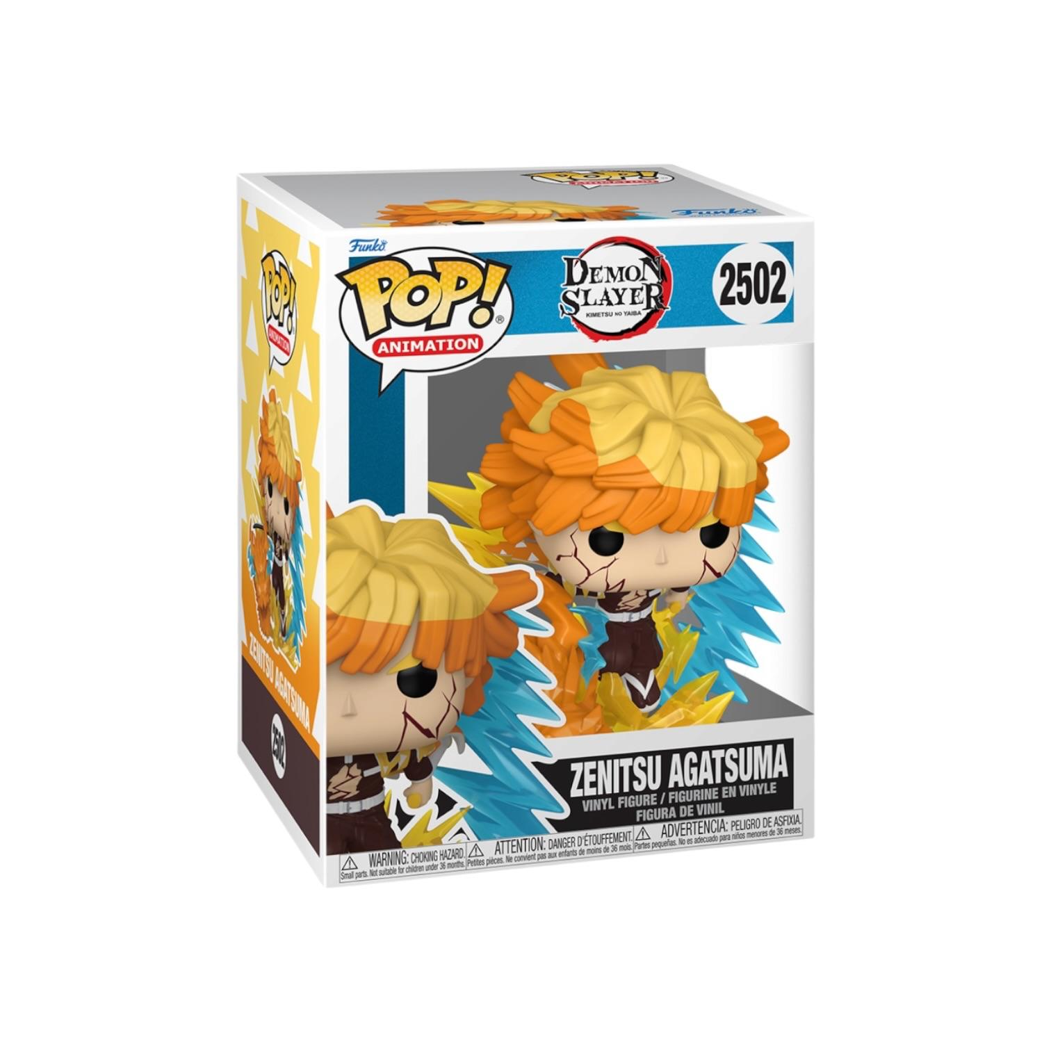 Funko Pop! vinyl figure of Zenitsu Agatsuma from Demon Slayer in packaging on a white background