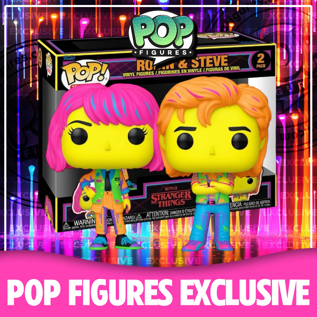 Robin & Steve (Blacklight) 2 Pack Funko Pop! - Stranger Things - Pop Figures Exclusive