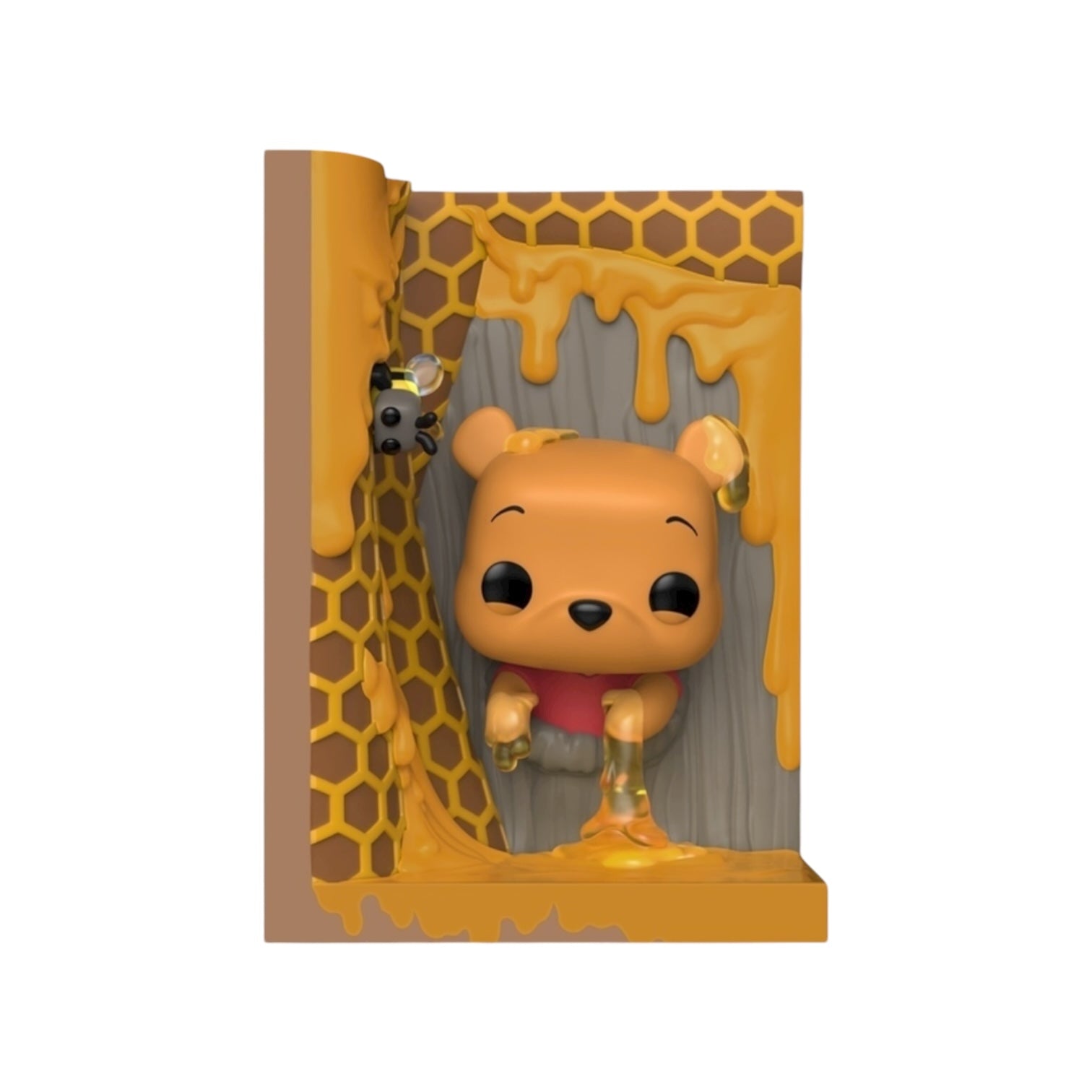 Funko Pop! vinyl figure of a bear character in front of a honeycomb background