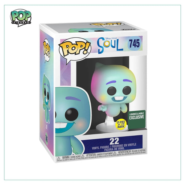 22 (Glow in the Dark) #745 Funko Pop! Disney Pixar Soul, Barnes & Noble Exclusive - Pop Figures | Funko | Pop Funko | Funko Pop