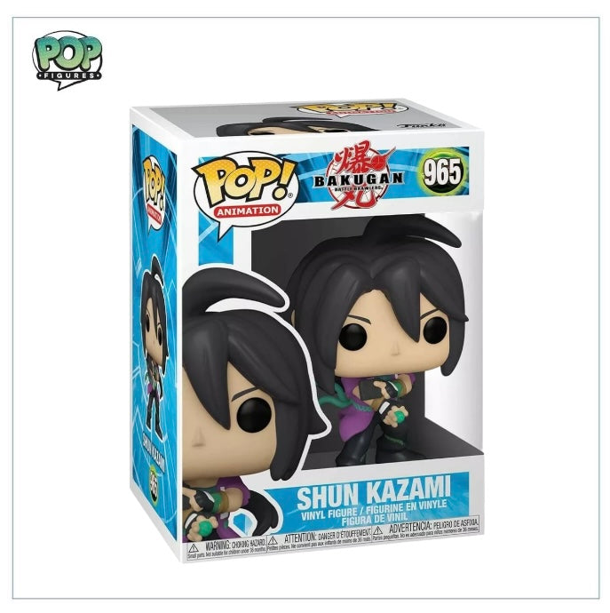 Shun Kazami from Bakugan depicted as a collectible POP! Vinyl figure, featuring vibrant colors and detailed design.