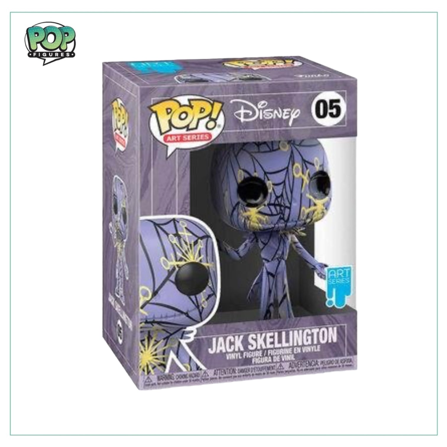 Jack Skellington Funko Pop! figure from The Night Before Christmas, featuring his signature skeletal grin and pinstripe suit.