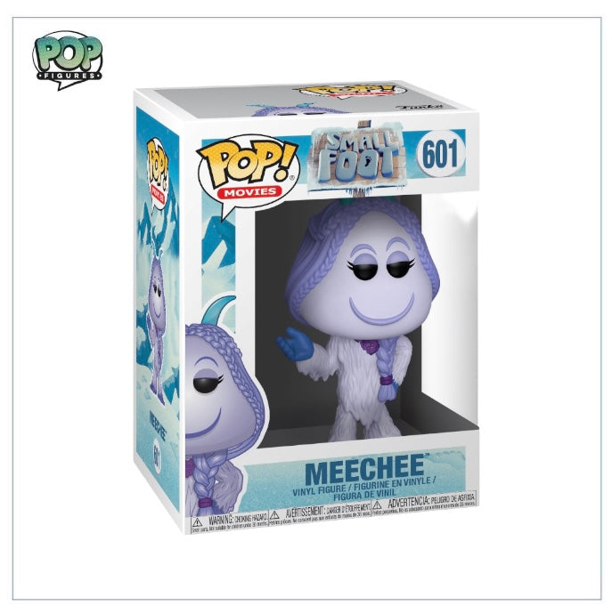 Meechee #601 Funko Pop! from Small Foot, showcasing a lovable creature with vibrant colors and an adorable expression.