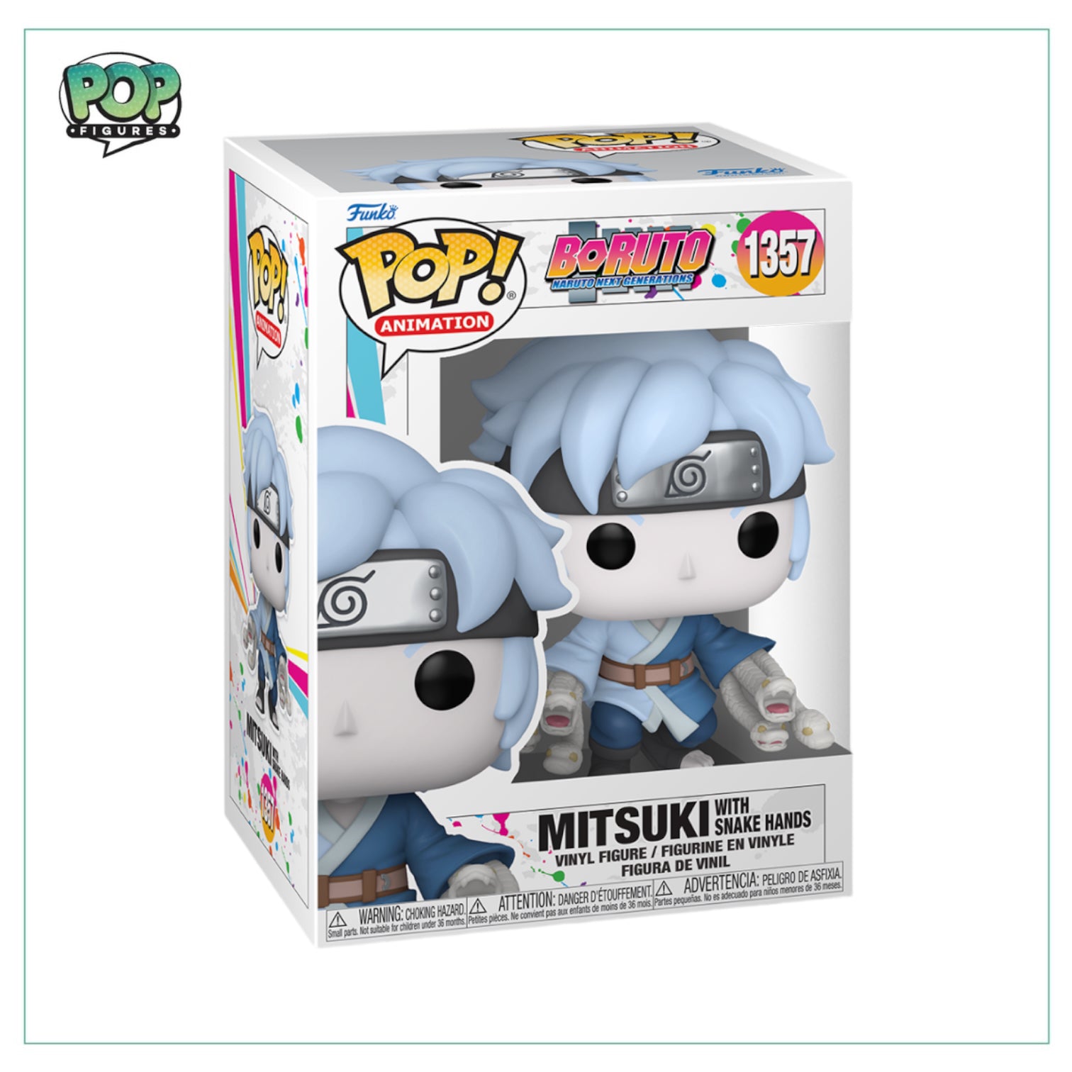  Mitsuki with snake hands Funko Pop! figure from Boruto: Naruto Next Generations, showcasing his unique design and features.