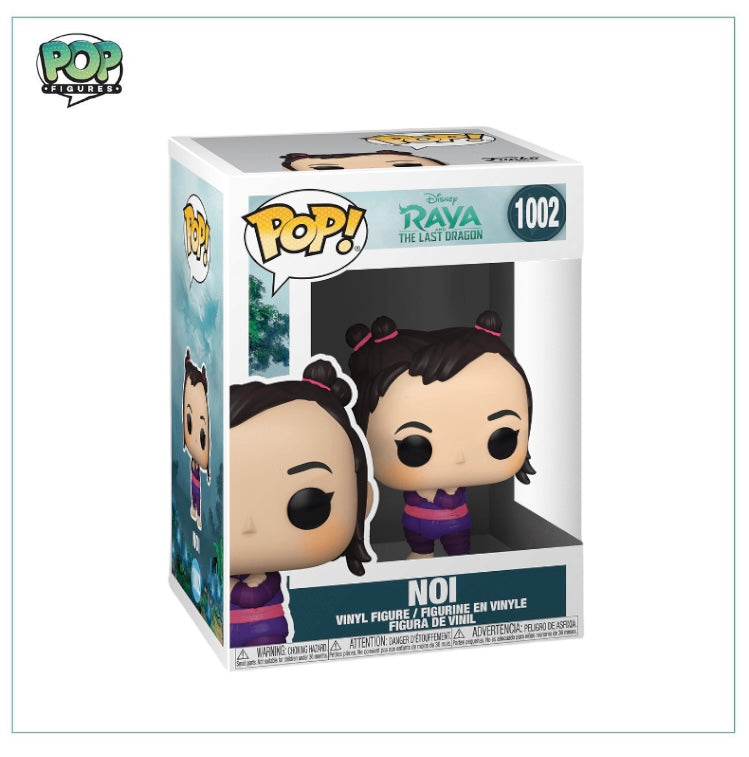 Funko Pop! figure of Noi from Raya and the Last Dragon, featuring her playful expression and colorful outfit.