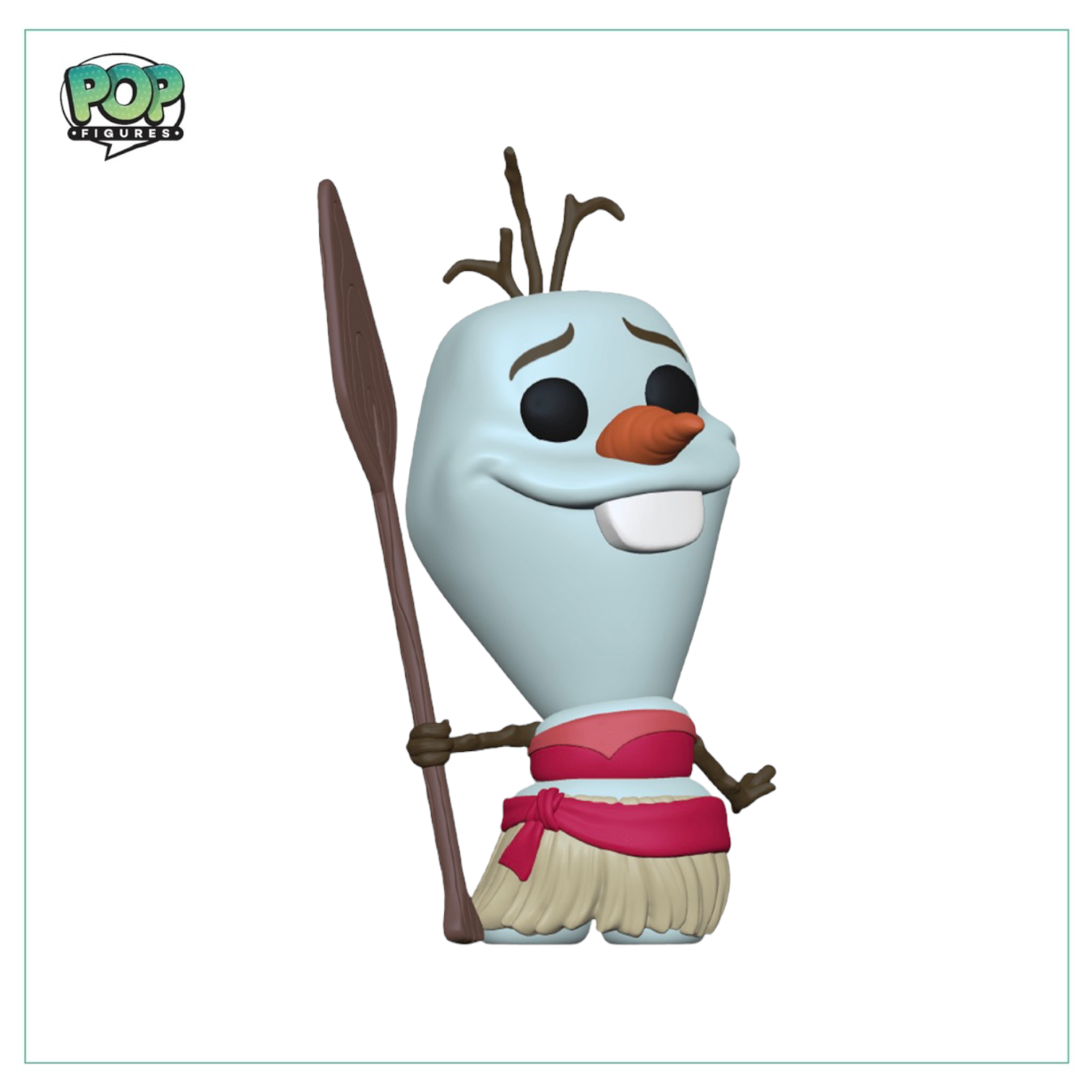  Funko Pop! Olaf dressed as Moana, #1181, featuring a cute design, part of the Frozen Amazon Exclusive collection.