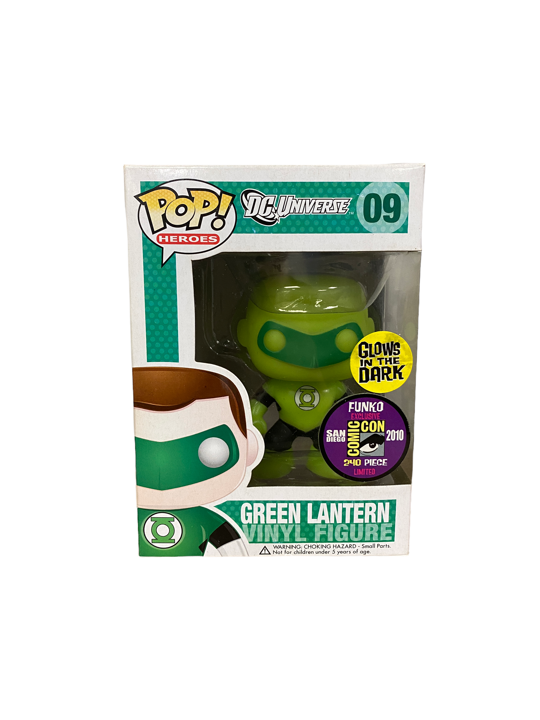Green Lantern #09 (Glows In The Dark) Funko Pop! - DC Universe - SDCC 2010 Exclusive LE240 Pcs - (Clamshell Box Replacement) - Condition 8.5/10