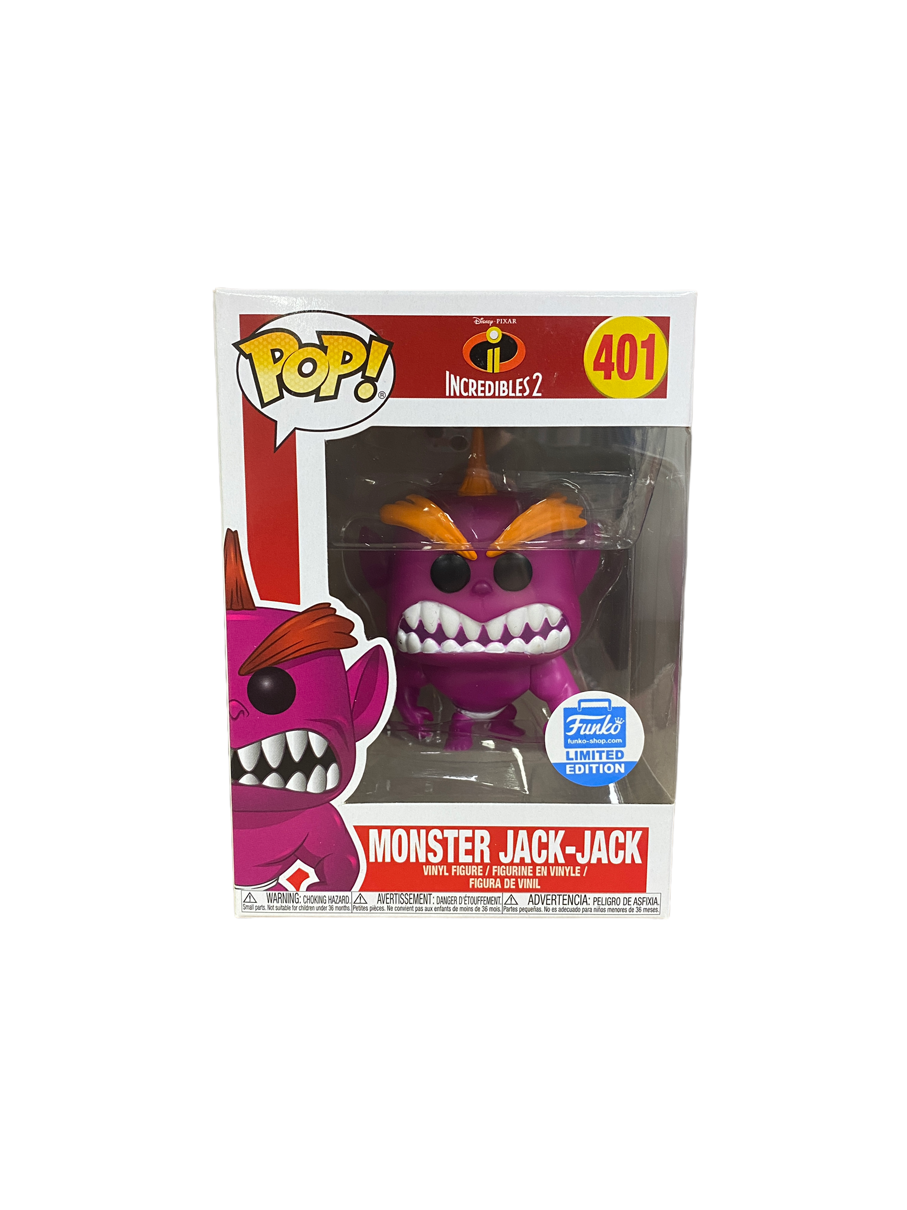 Monster Jack-Jack #401 Funko Pop! - Incredibles 2 - Funko Shop Exclusive - Condition 8.75/10