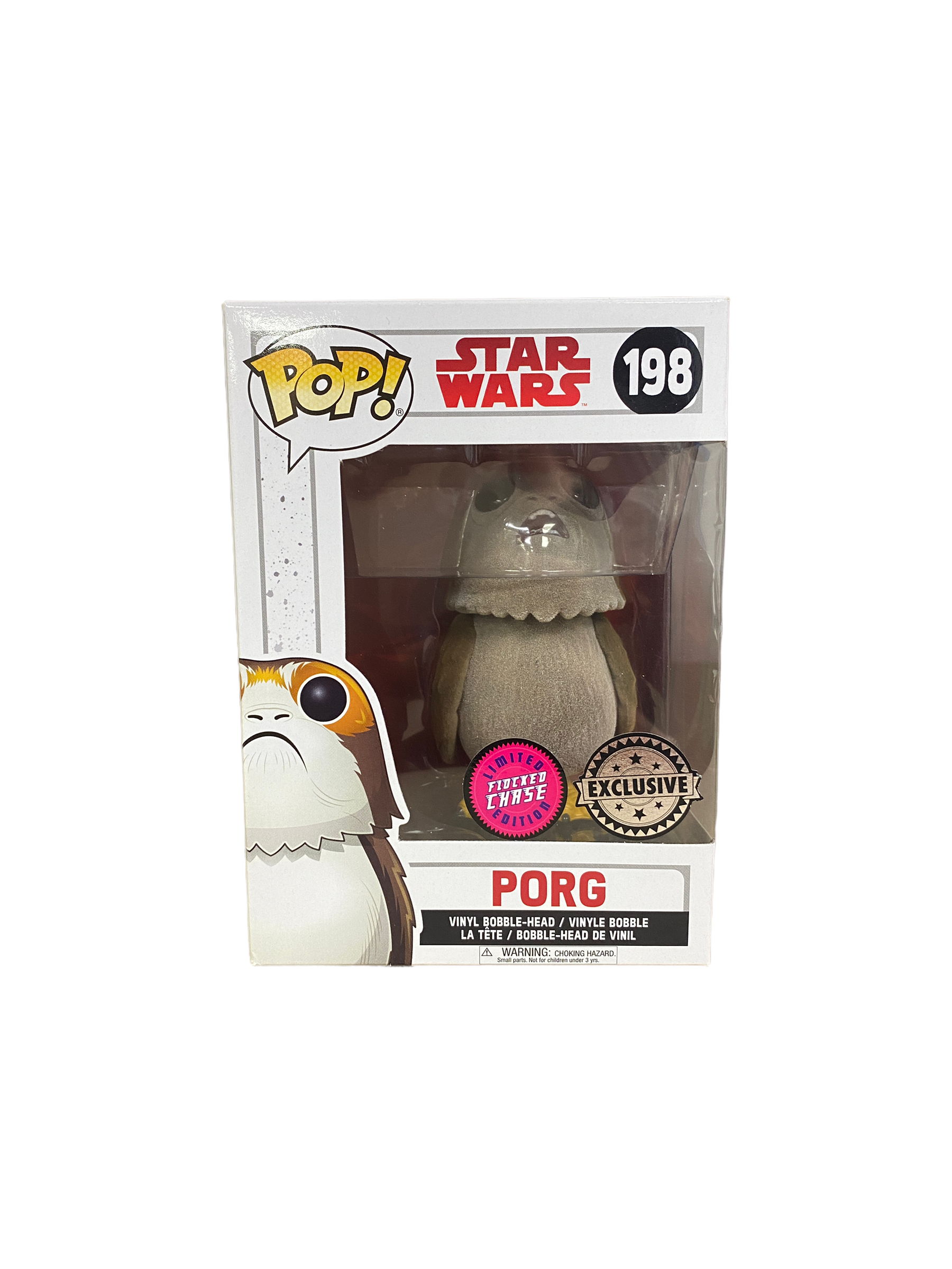 Porg #198 (Flocked Chase) Funko Pop! - Star Wars - 2017 Pop! - Exclusive - Condition 8.75/10