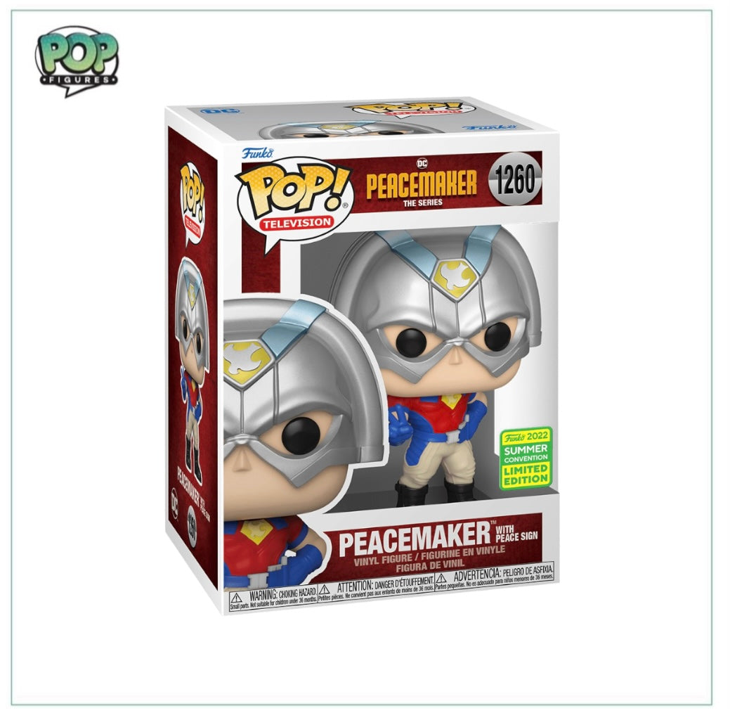 Peacemaker With Peace Sign #1260 Funko Pop! - DC - SDCC 2022 Shared Exclusive
