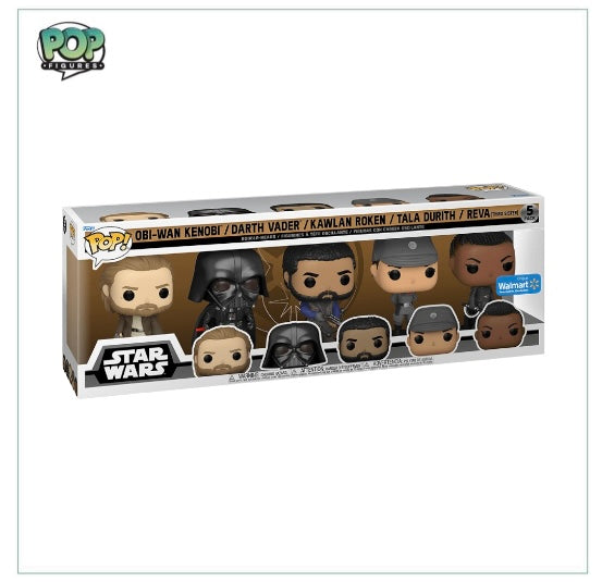 Obi-Wan Kenobi / Darth Vader / Kawlan Roken / Tala Durith / Reva - Deluxe Star Wars 5 Pack Funko Pop!- Walmart Exclusive