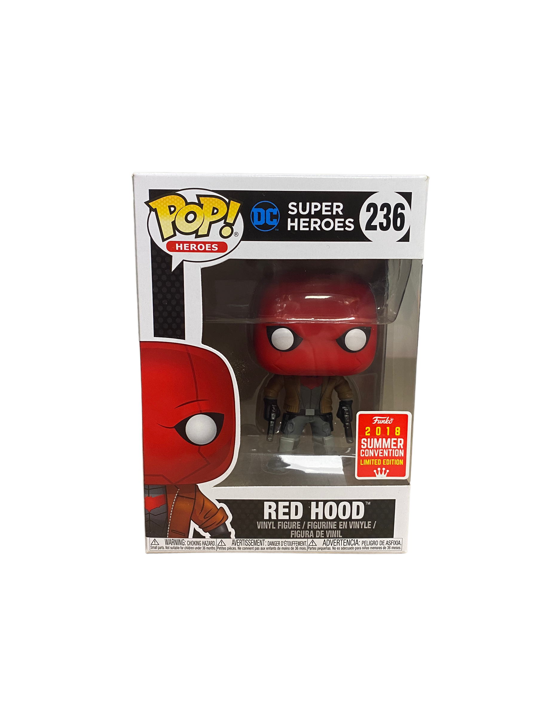 Red Hood #236 Funko Pop! - DC Super Heroes - SDCC 2018 Shared Convention Exclusive - Condition 9/10