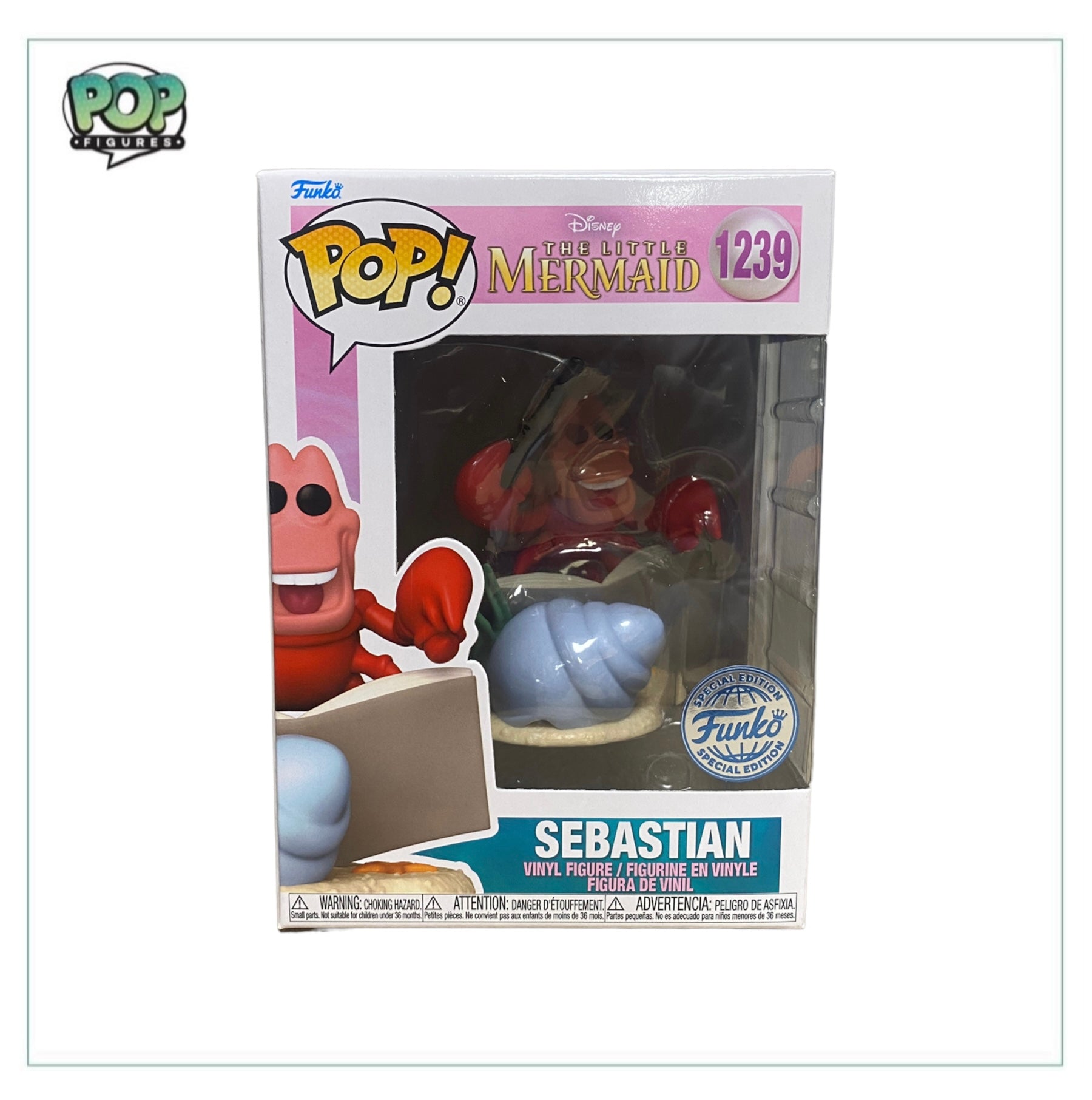 Sebastian #1239 (Conductor) Funko Pop! - The Little Mermaid - Pop Figures Exclusive - Special Edition