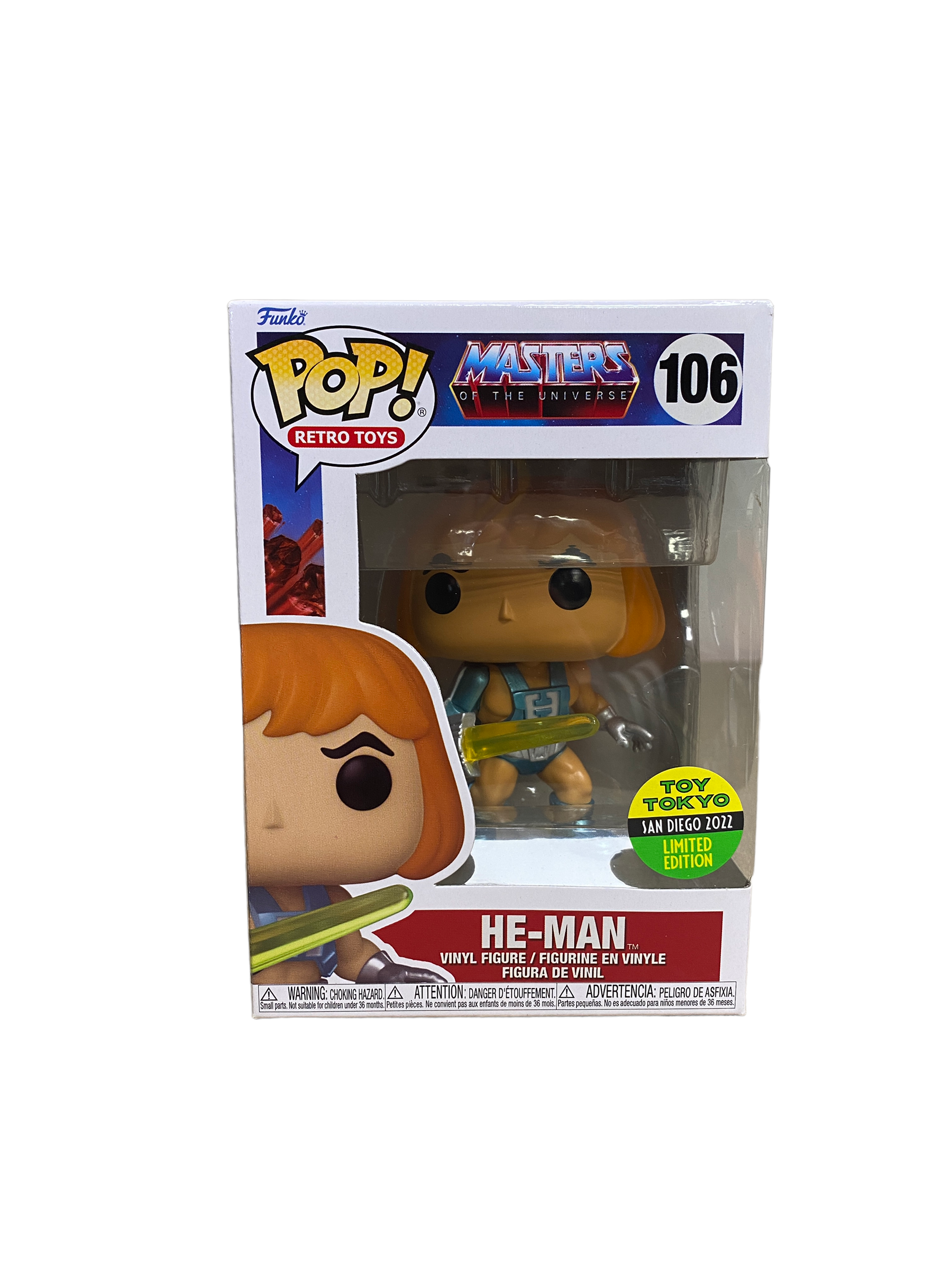 He-Man #106 Funko Pop! - Masters Of The Universe - SDCC 2022 / Toy Tokyo Exclusive - Condition 8.75/10
