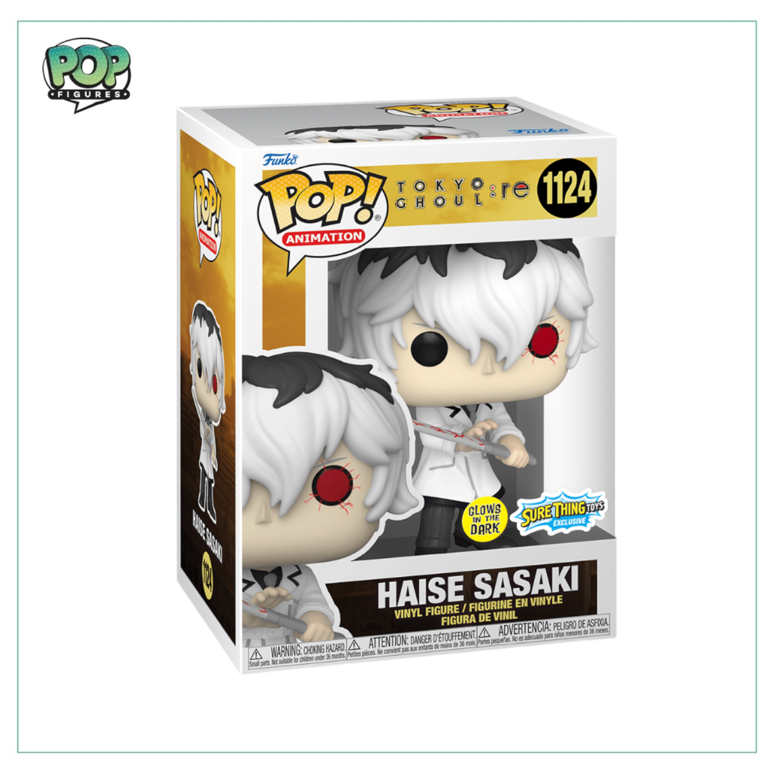 Haise Sasaki #1124 Funko POP! - Tokyo Ghoul - Glows in the Dark Sure Thing Toys Exclusive