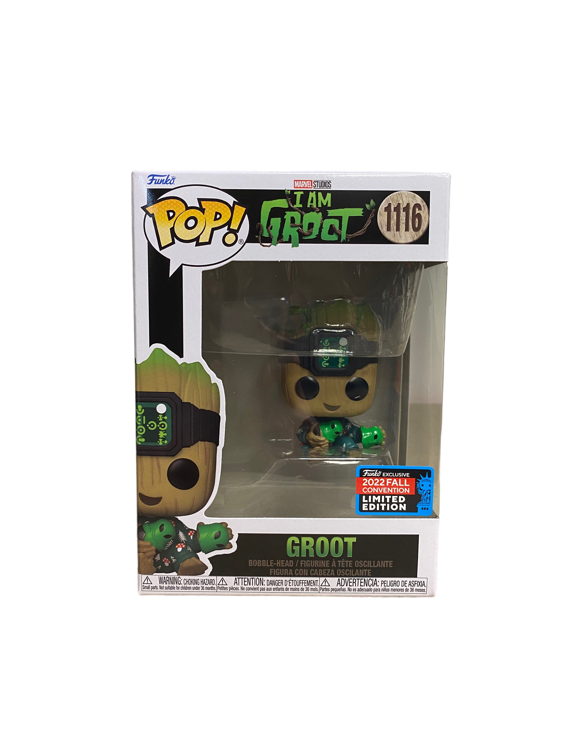 Groot #1116 (w/ Light) Funko Pop! - I Am Groot - NYCC 2022 Shared Exclusive - Condition 9.5/10