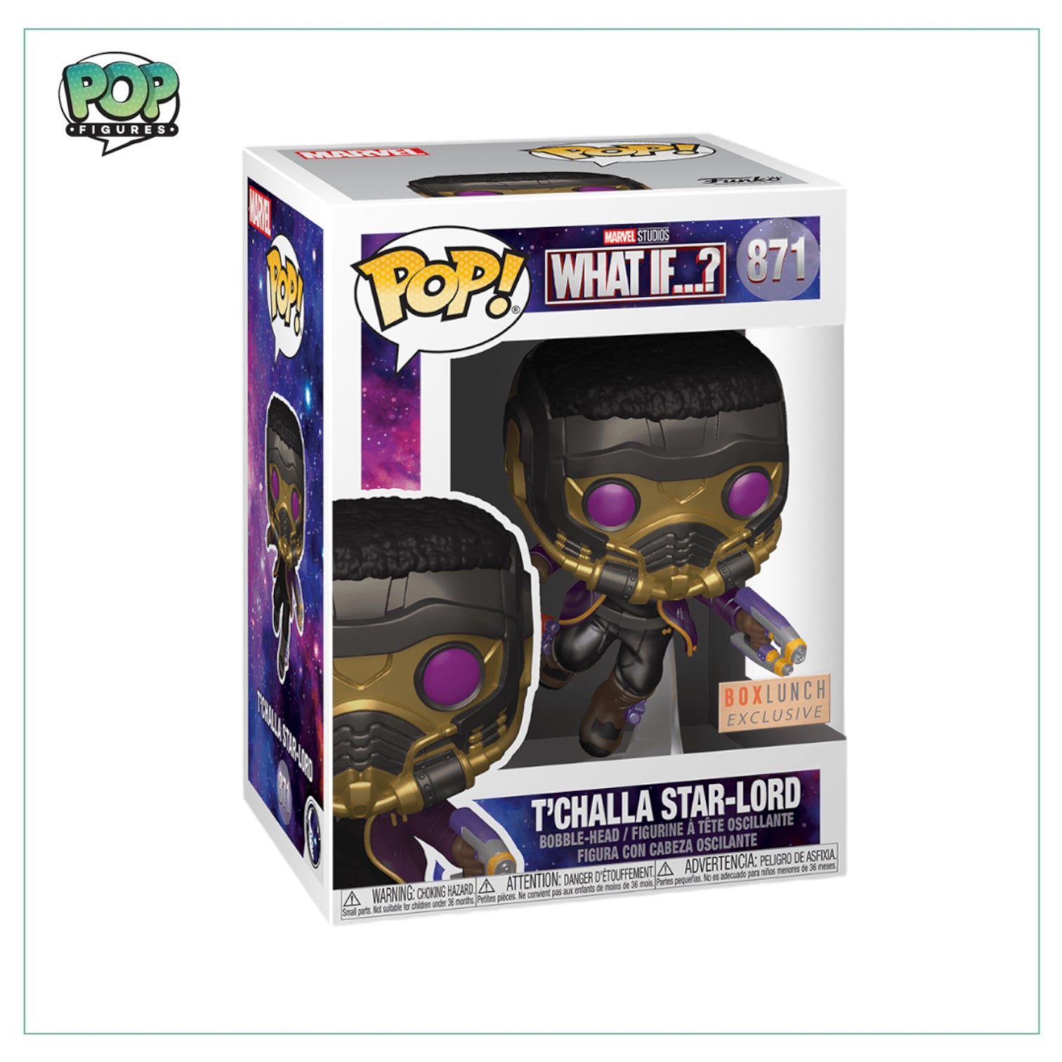 T’challa Star-Lord (Metallic) #871 Funko Pop! - What If…? - Box Lunch Exclusive
