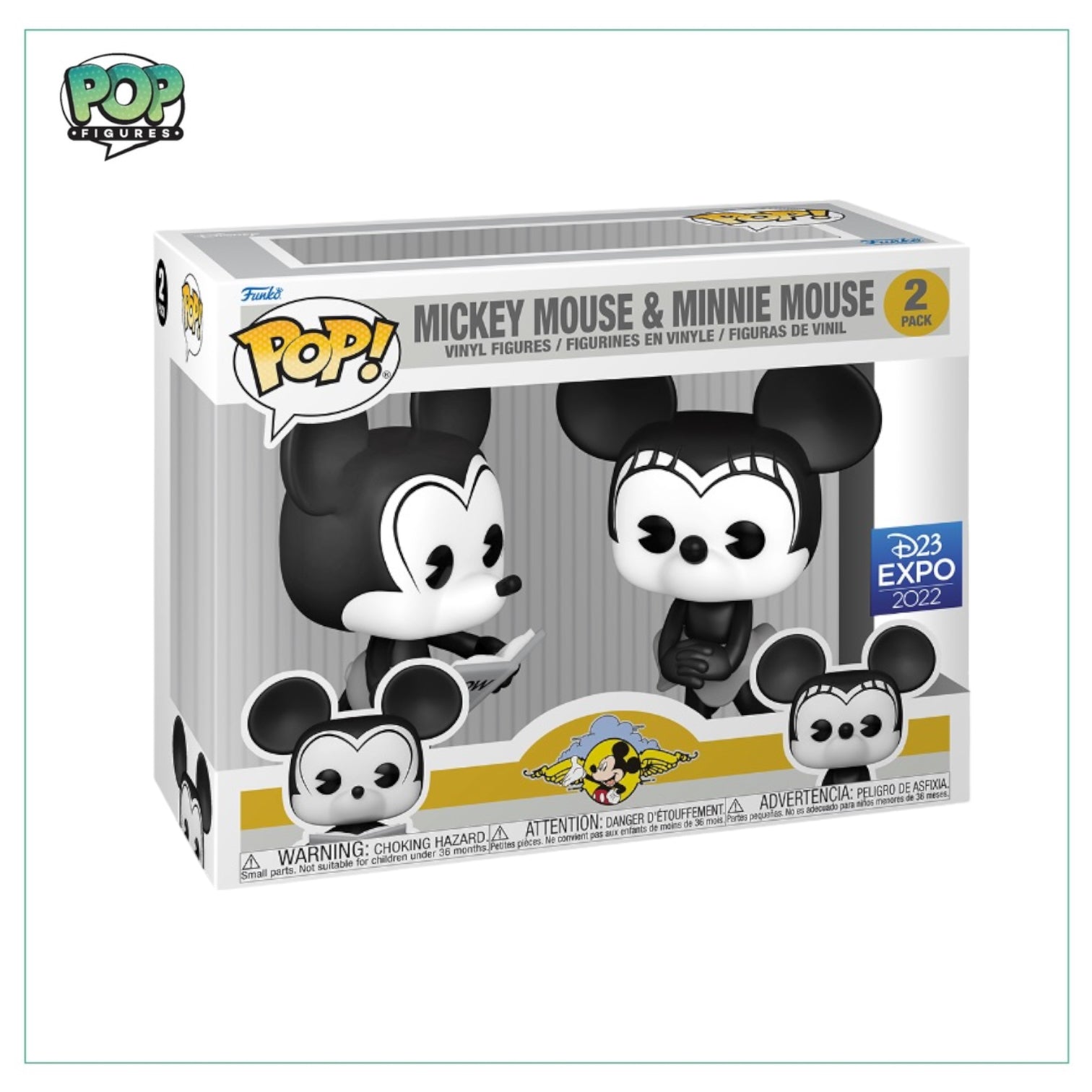 Mickey Mouse & Minnie Mouse 2 Pack Funko Pop! - Disney - D23 Expo 2022